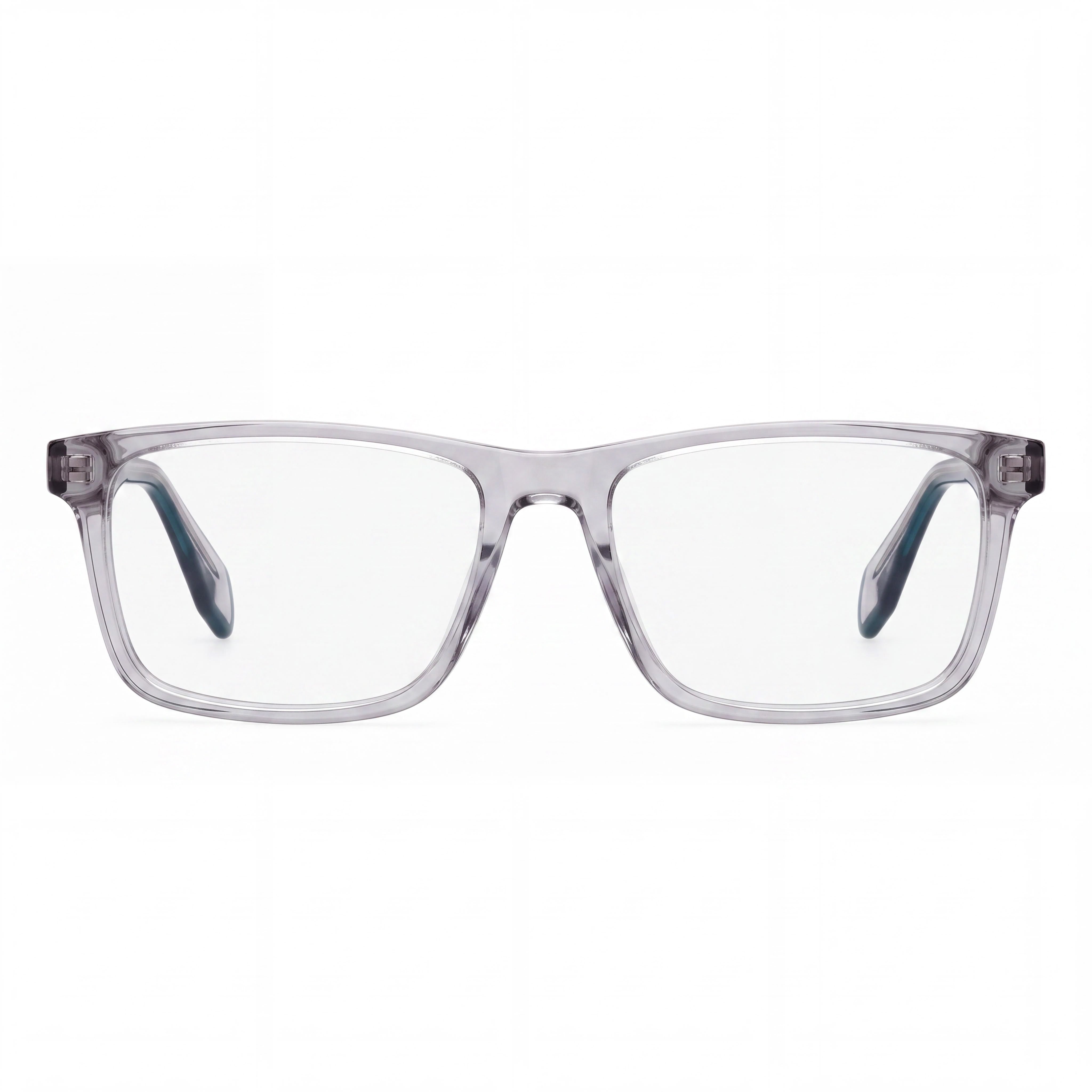 adidas Originals Men's Rectangular Shiny Grey Plastic Frame Non- Optical Eyeglasses 53-16-145, Photo 2