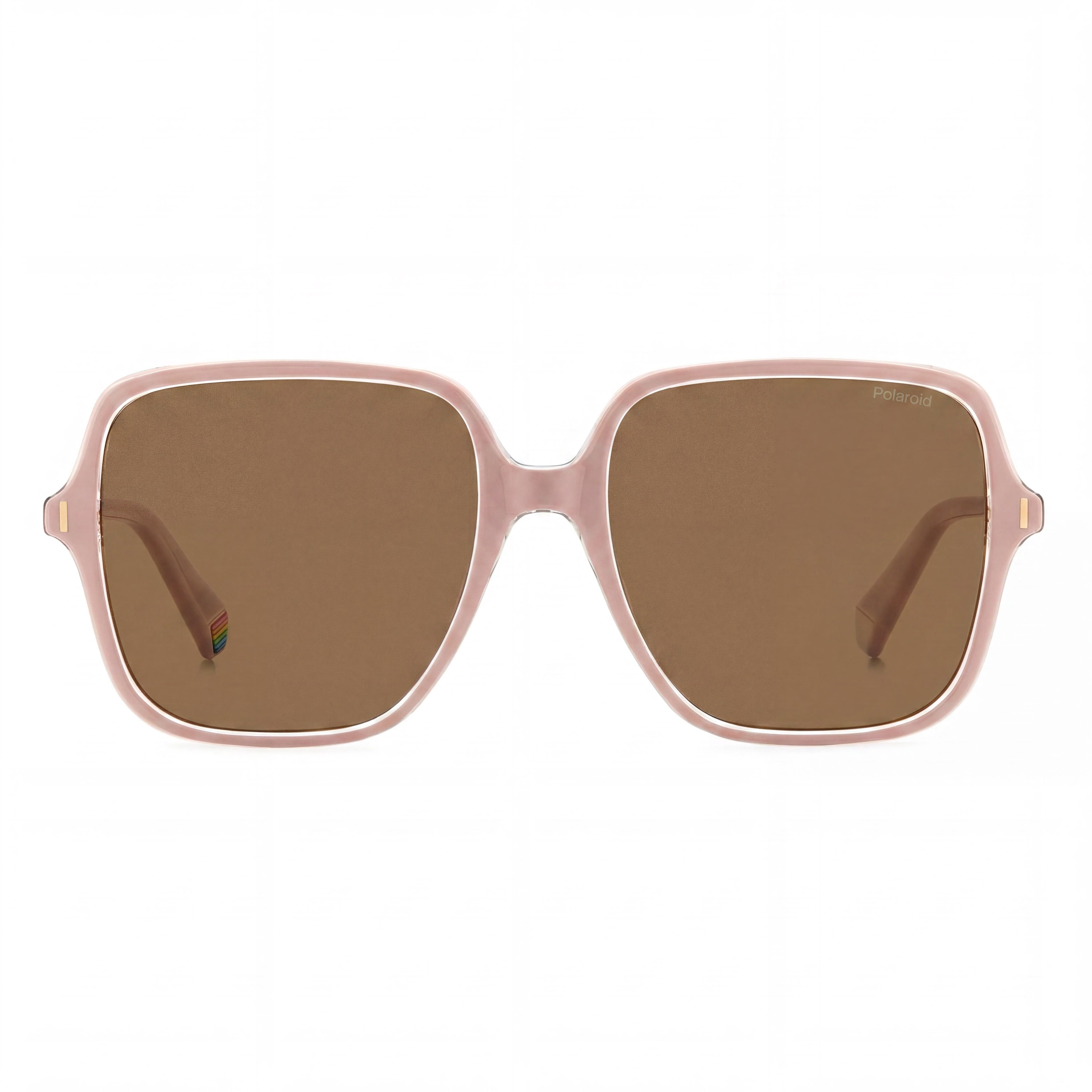 Gafas de sol polarizadas Polaroid Casual para mujer, montura rosa de ECO POLICARBONATO con alta protección UV, lentes de bronce, 56 mm, Photo 2