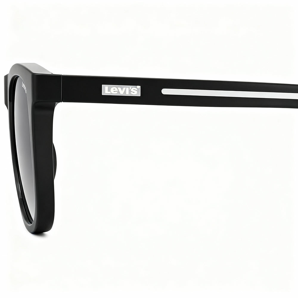 Levi's Modern Women's Black ECO POLYAMIDE Sunglasses, Dark Grey Shaded Lenses, Size 56-17-145