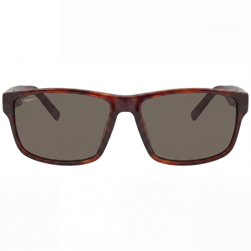 Ferragamo sf960s 214 Unisex Tortoiseshell Plastic Brown 100% UV Protection Sunglasses 58mm