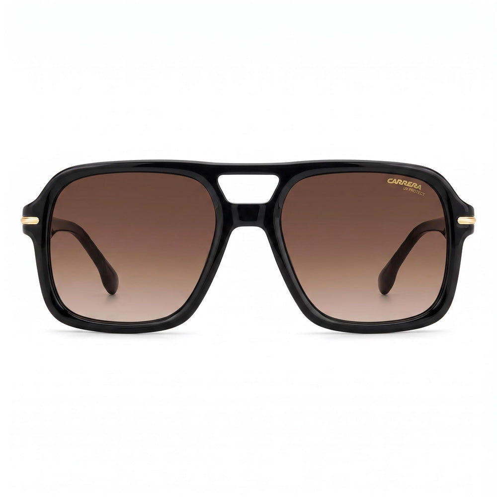 Carrera 317/S Men's Black Plastic Frame Brown Shaded UV Protection Non-Polarized 55mm
