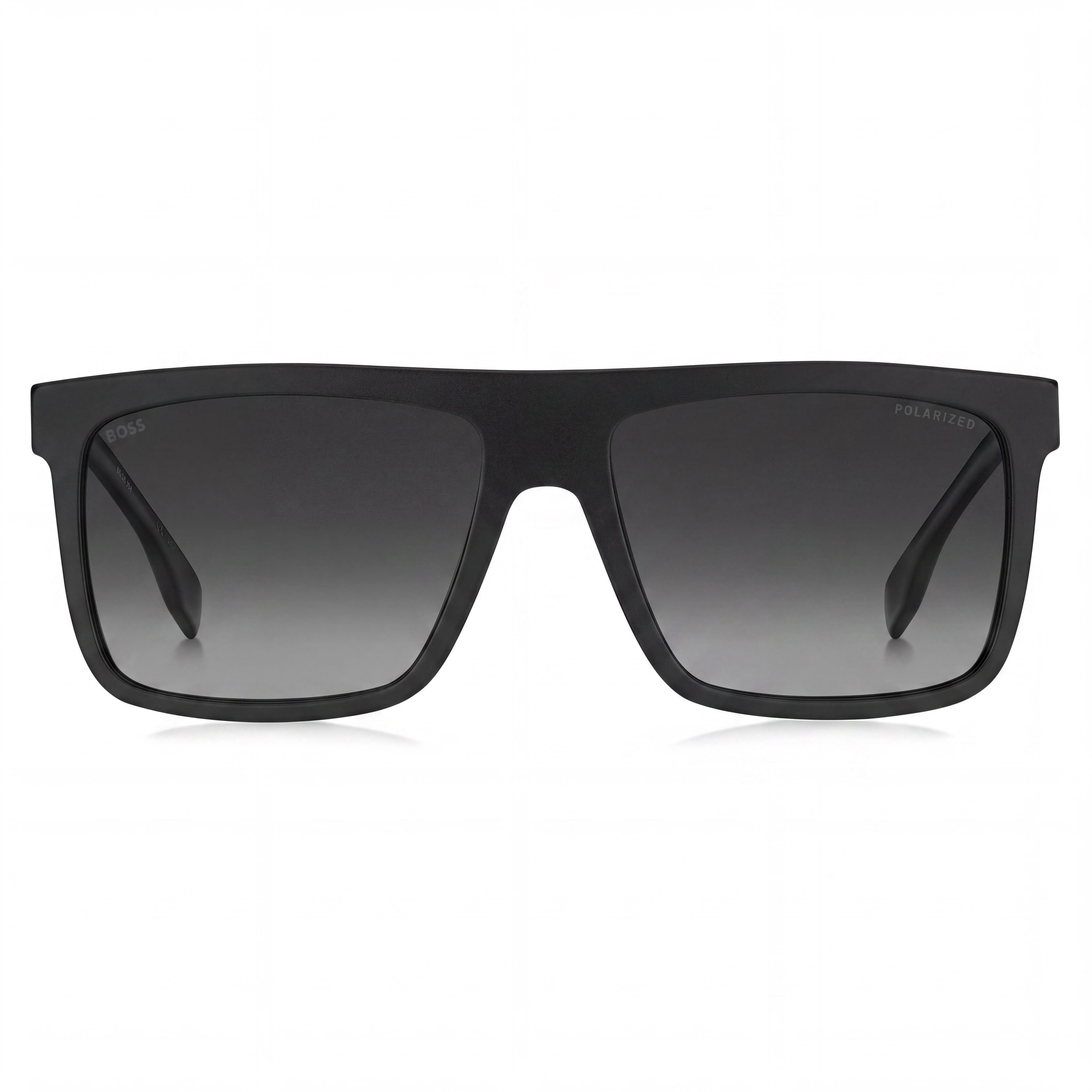 HUGO BOSS BOSS 1440/S Men's Polarized 100% UV Acetate Sunglasses, Matte Black with Grey Shaded Lenses, 59mm, Photo 2