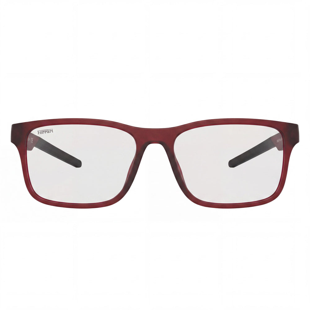 Gafas de sol de mujer Scuderia Ferrari Fz8003u con montura rectangular de plástico, color rojo ópalo mate, 56 mm