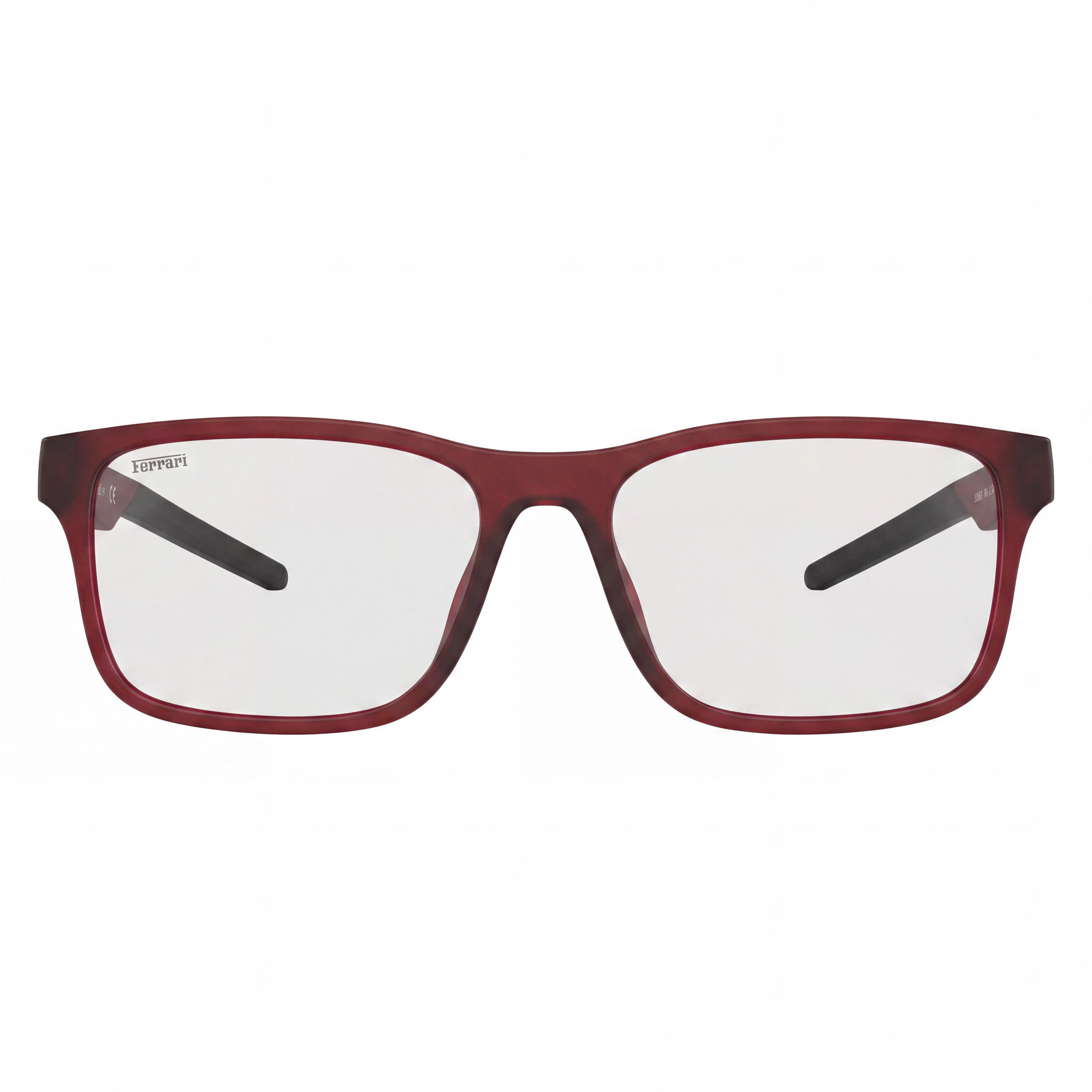Gafas de sol de mujer Scuderia Ferrari Fz8003u con montura rectangular de plástico, color rojo ópalo mate, 56 mm, Photo 2