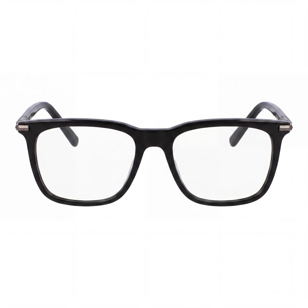 Ferragamo Casual Men's Black Acetate Frame Transparent Non-Polarized Eyeglasses 56mm