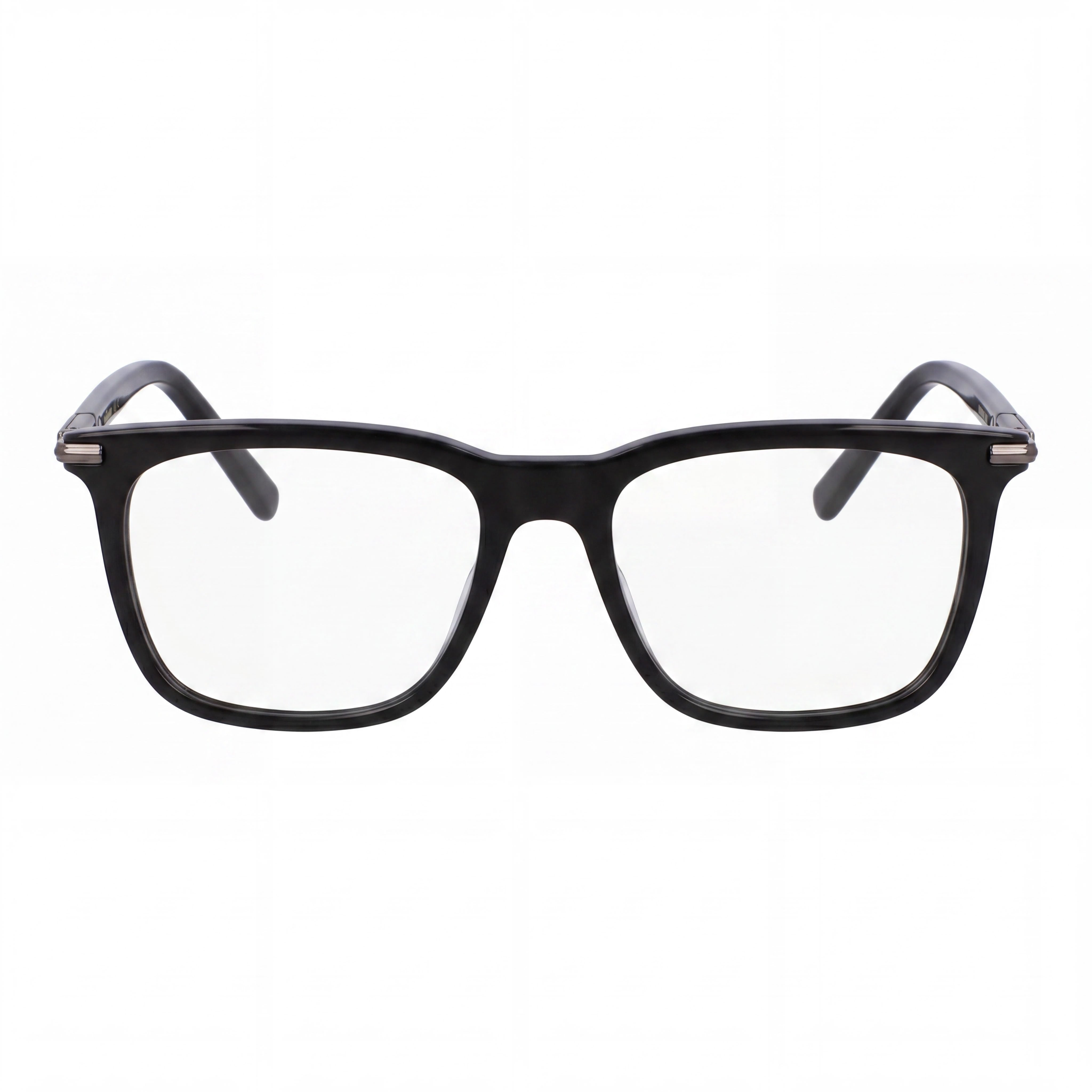 Ferragamo Casual Men's Black Acetate Frame Transparent Non-Polarized Eyeglasses 56mm, Photo 2