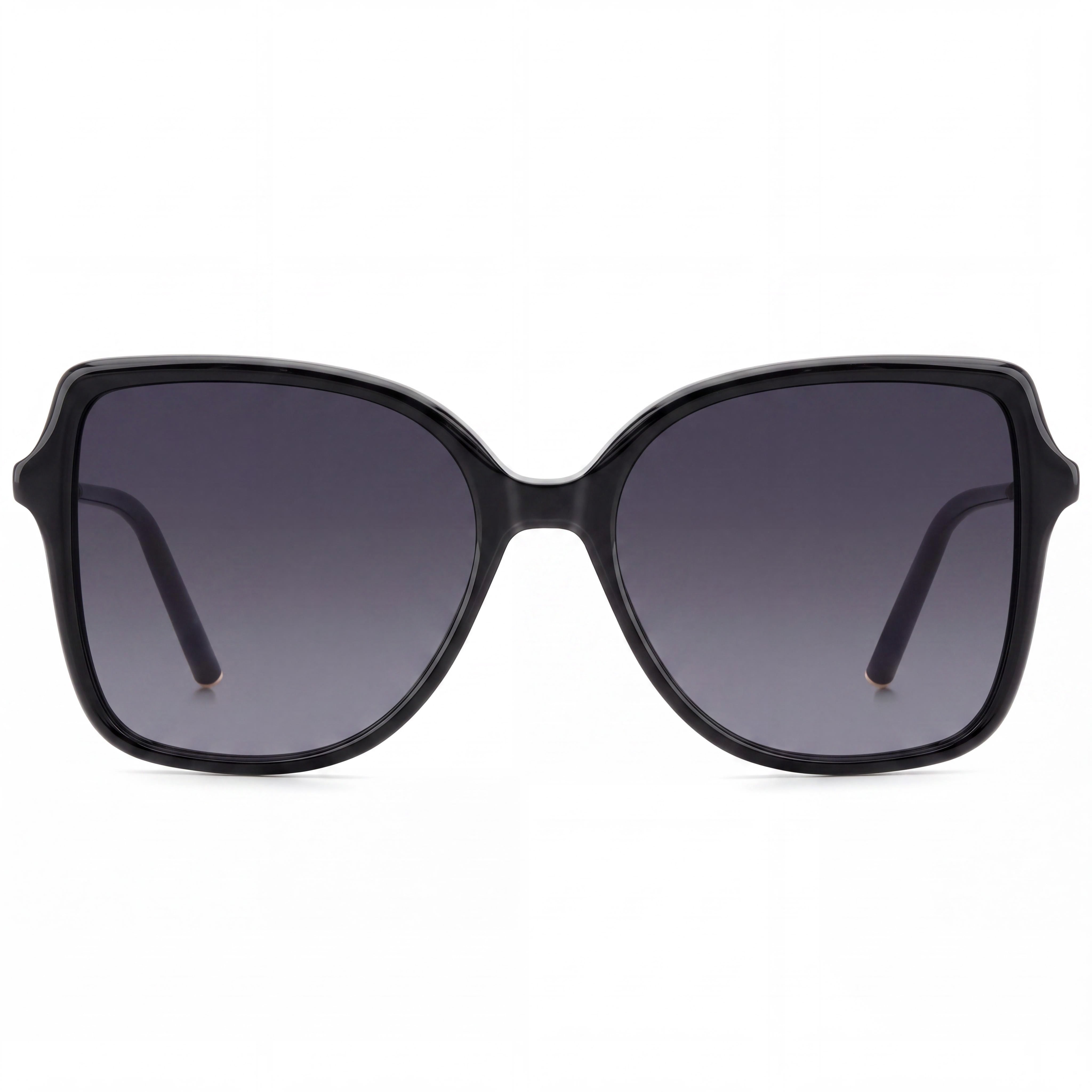 Carolina Herrera Her 0179/S Women's Square Acetate Sunglasses in Black Gold with 55mm Lens, 17mm Bridge, 145mm Temple, Photo 2