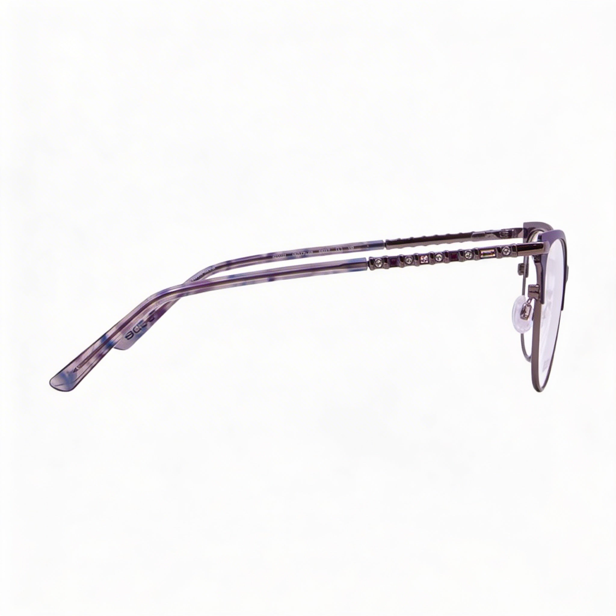 bebe Bb5224 Eyeglasses for Women, Full Rim Cat Eye Style with Plum Metal Frame, Size 55-17-140, Photo 3