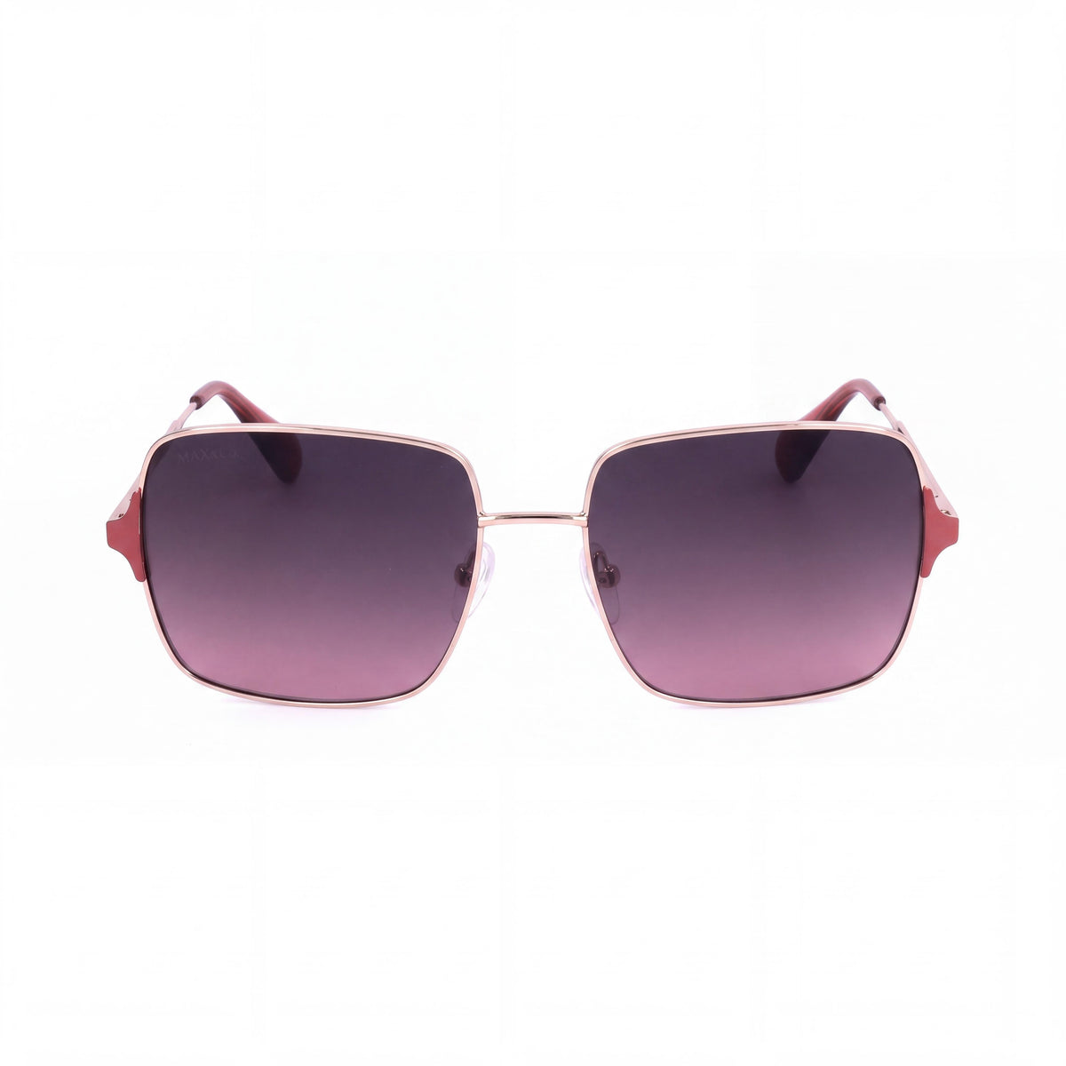 Max & Co. Casual Women's Sunglasses with Shiny Rose Gold Finish Metal Frame and Gradient Smoke Lenses 56mm, Photo 2