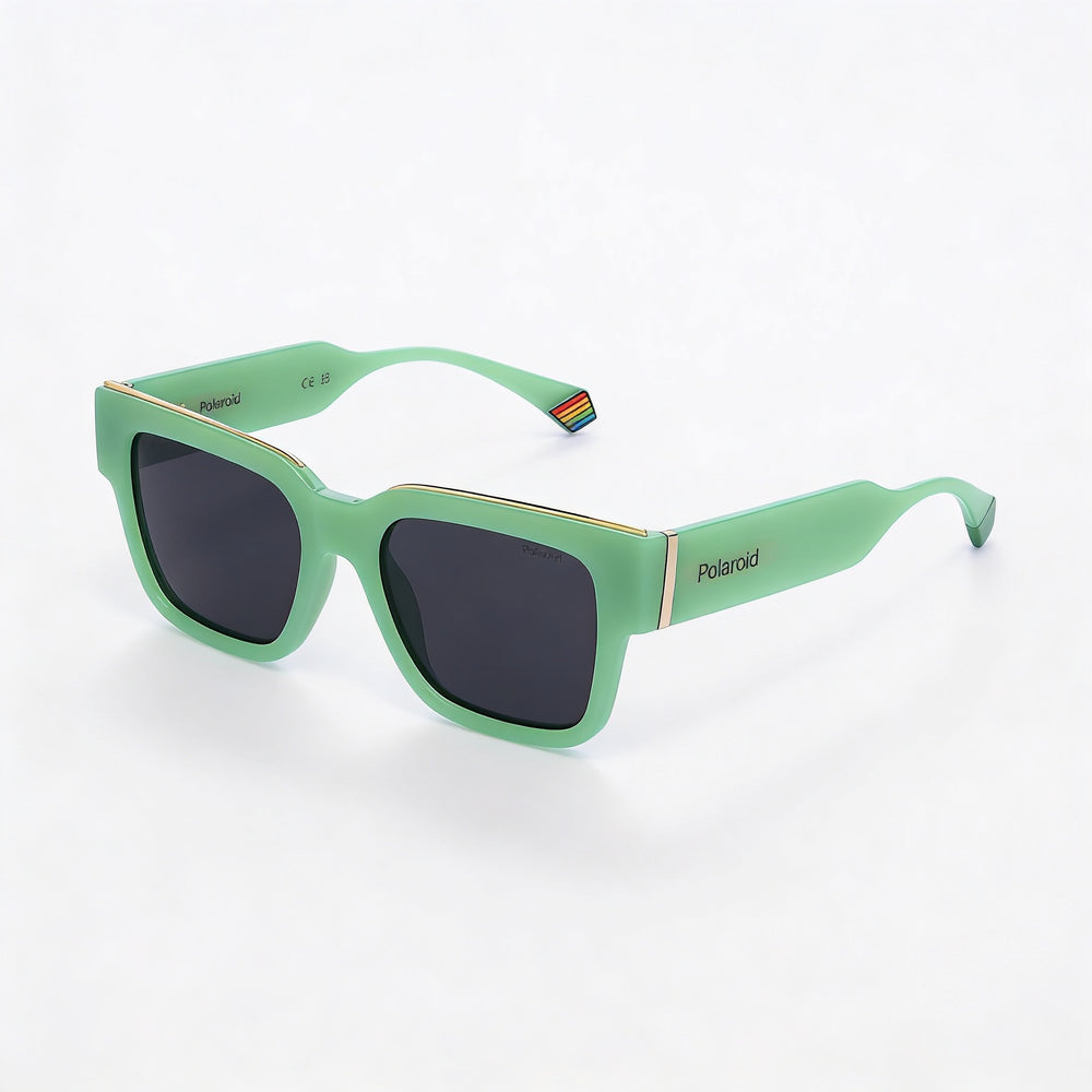 Polaroid PLD 6198/S/X Casual Unisex Green Frame Grey Lens Polycarbonate UV Protection Sunglasses 52mm