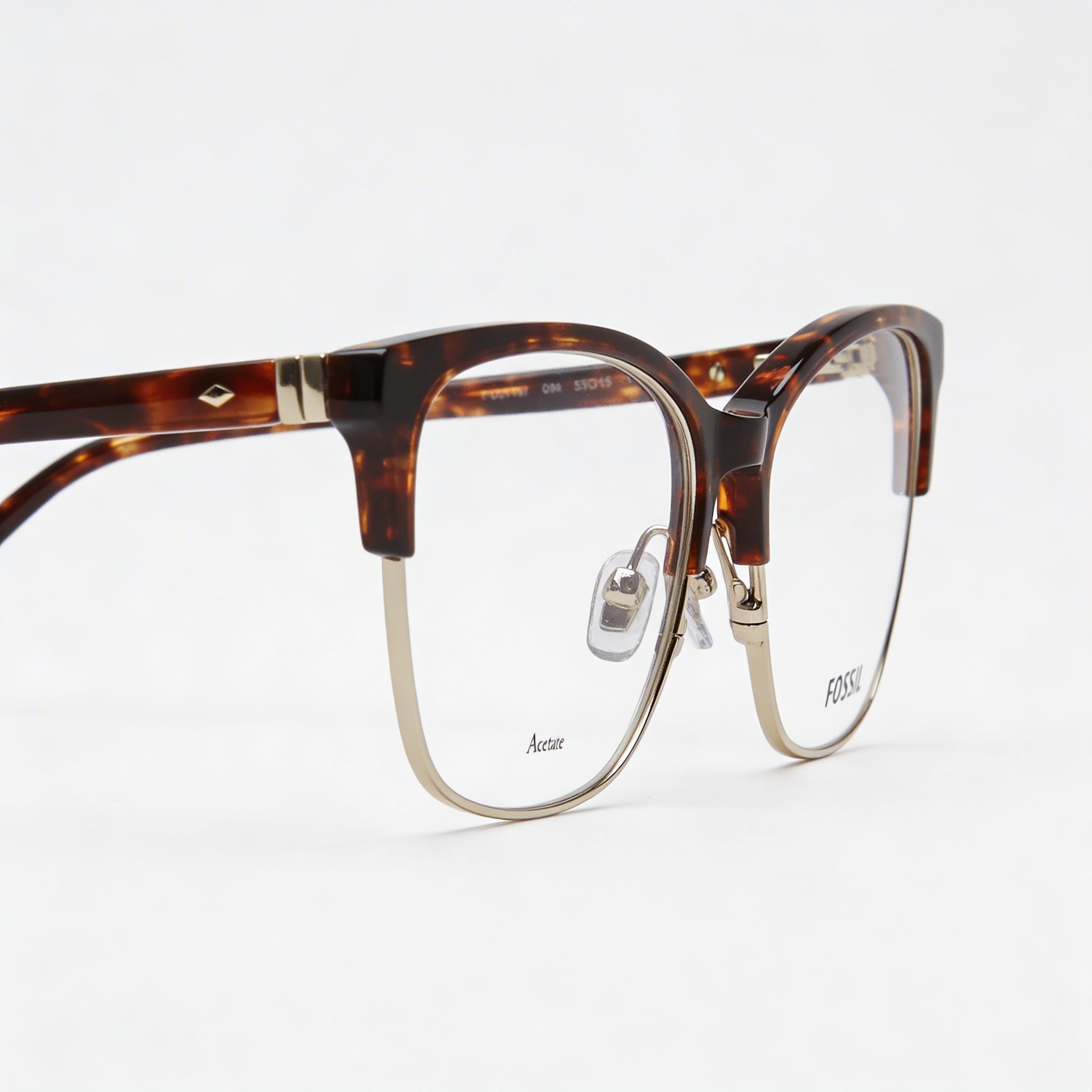 Fossil Fos 7107 Women's Havana Stainless Steel Eyeglasses Frames 53mm, Photo 3