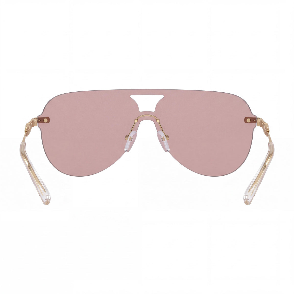 Michael Kors Mk1149 Cyprus Women's Aviator Metal Sunglasses, Pink Solid Back Mirrored, 100% UV Protection, Photo 2