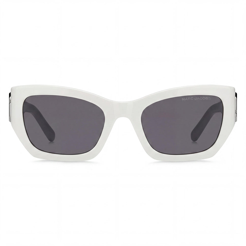 Gafas de sol Marc Jacobs Cat Eye para mujer, montura negra-gris, lentes negras, protección UV del 100%, 53 mm