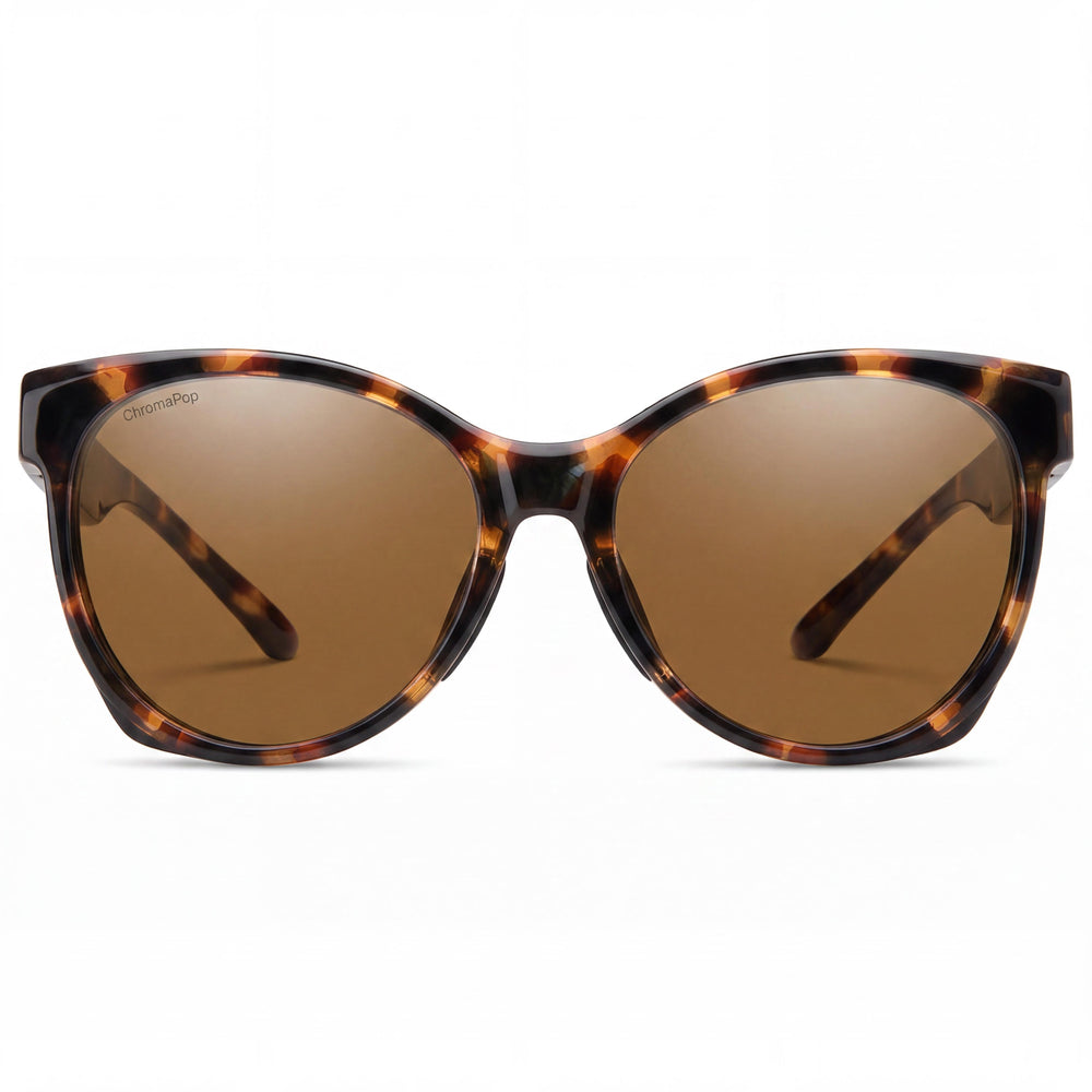 SMITH Women's Fairground UV Protected ChromaPop Polarized Brown Carbon Fibre Dark Tortoise Sunglasses