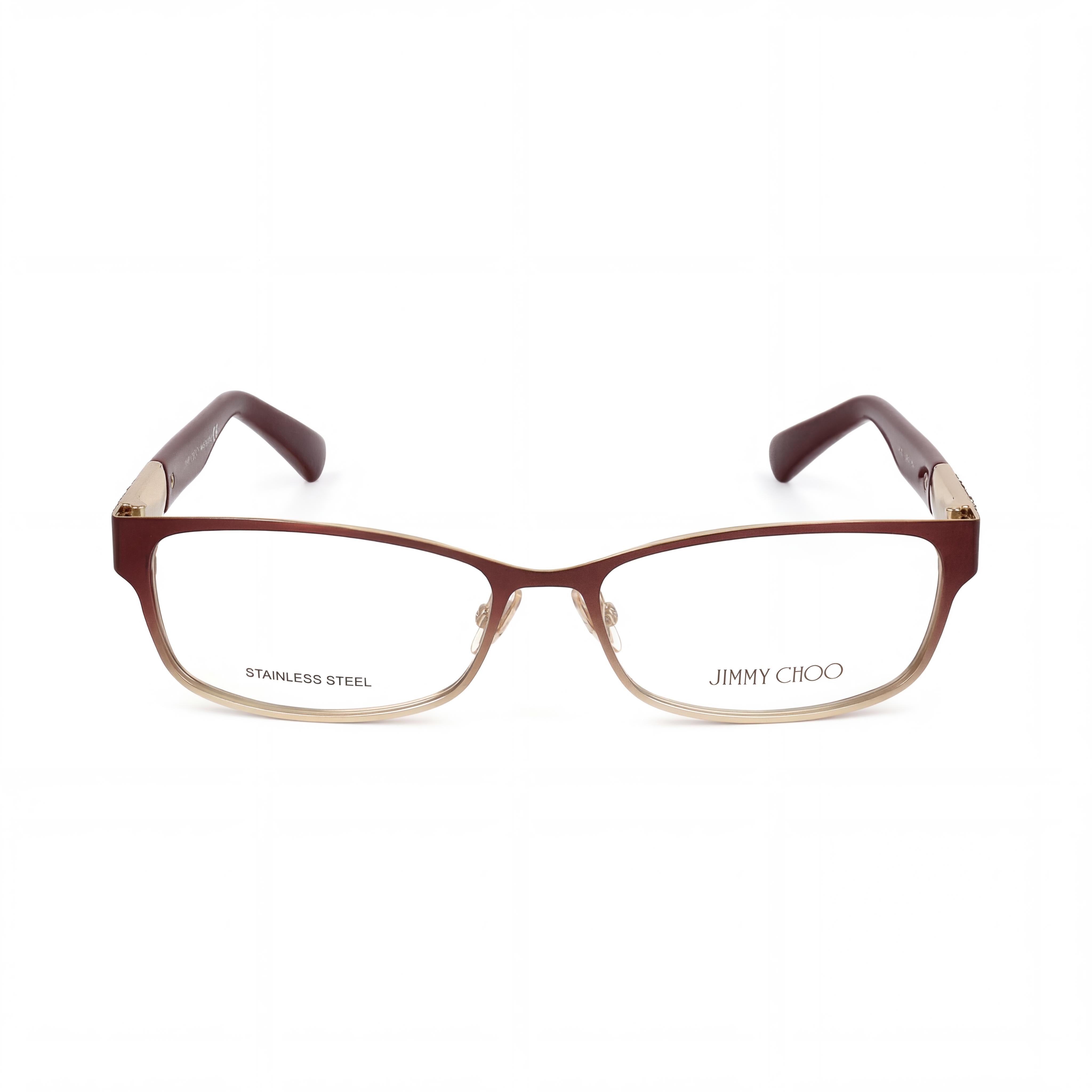 Jimmy Choo Classic Men's Semi Matte Red Cellulose Acetate Frame with Polycarbonate Lenses Eyeglasses 54mm, Photo 2