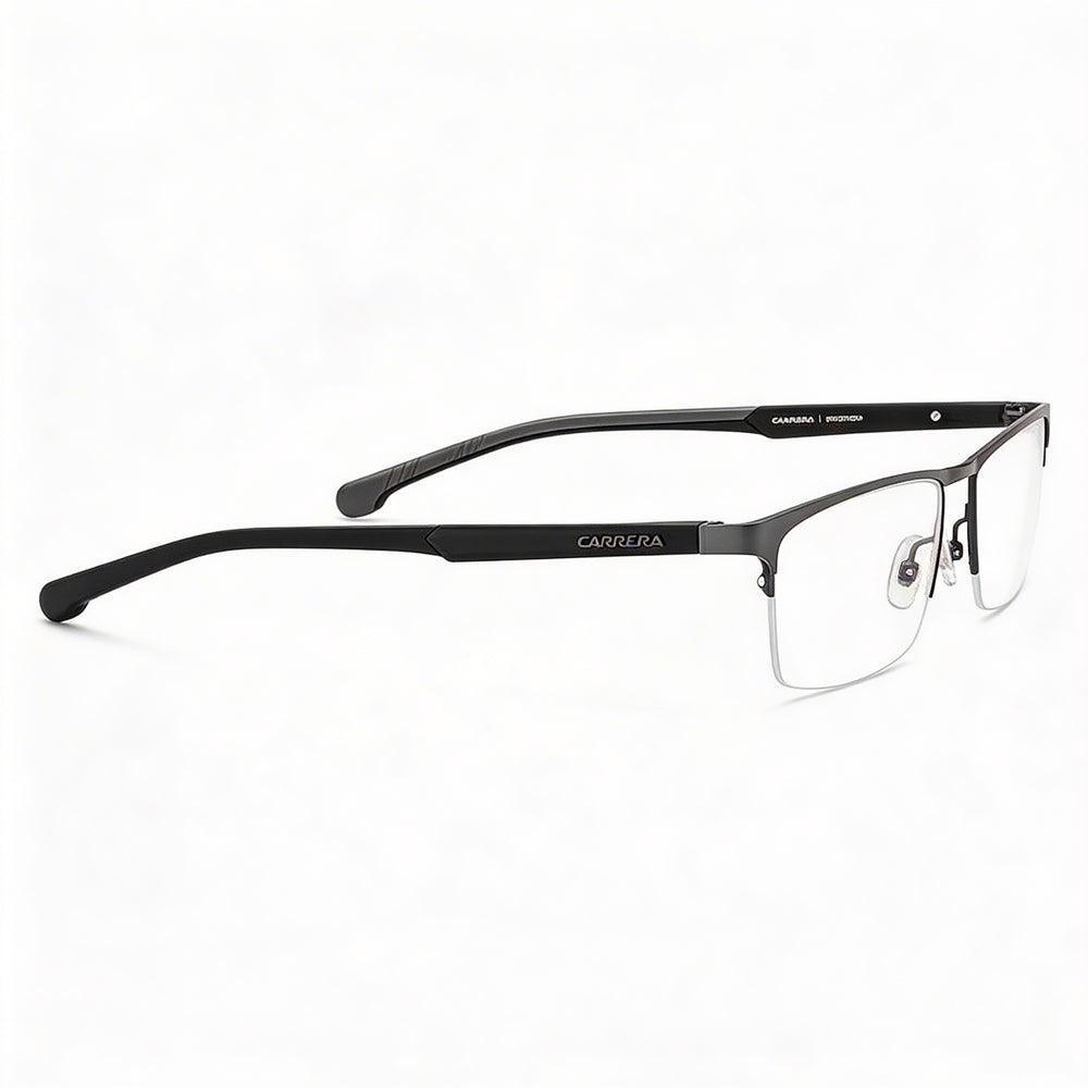 Gafas de sol unisex Carrera Carduc 009 de aleación de acero polarizadas con montura de rutenio negro y lentes negras, 57 mm