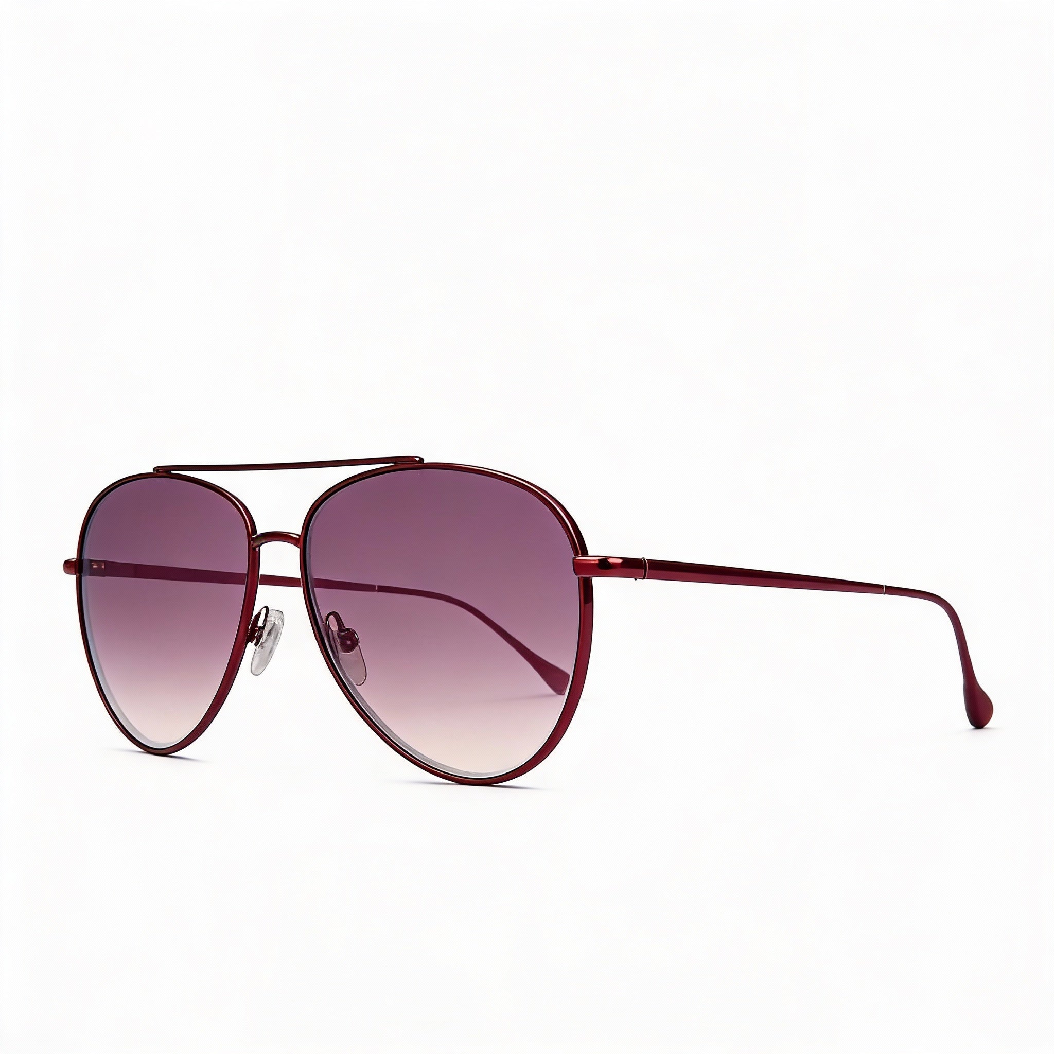 Gafas de sol Isabel Marant con montura metálica para mujer, estilo casual, color vino tinto dorado espejado sobre lentes color burdeos, 60-14-145, Photo 2