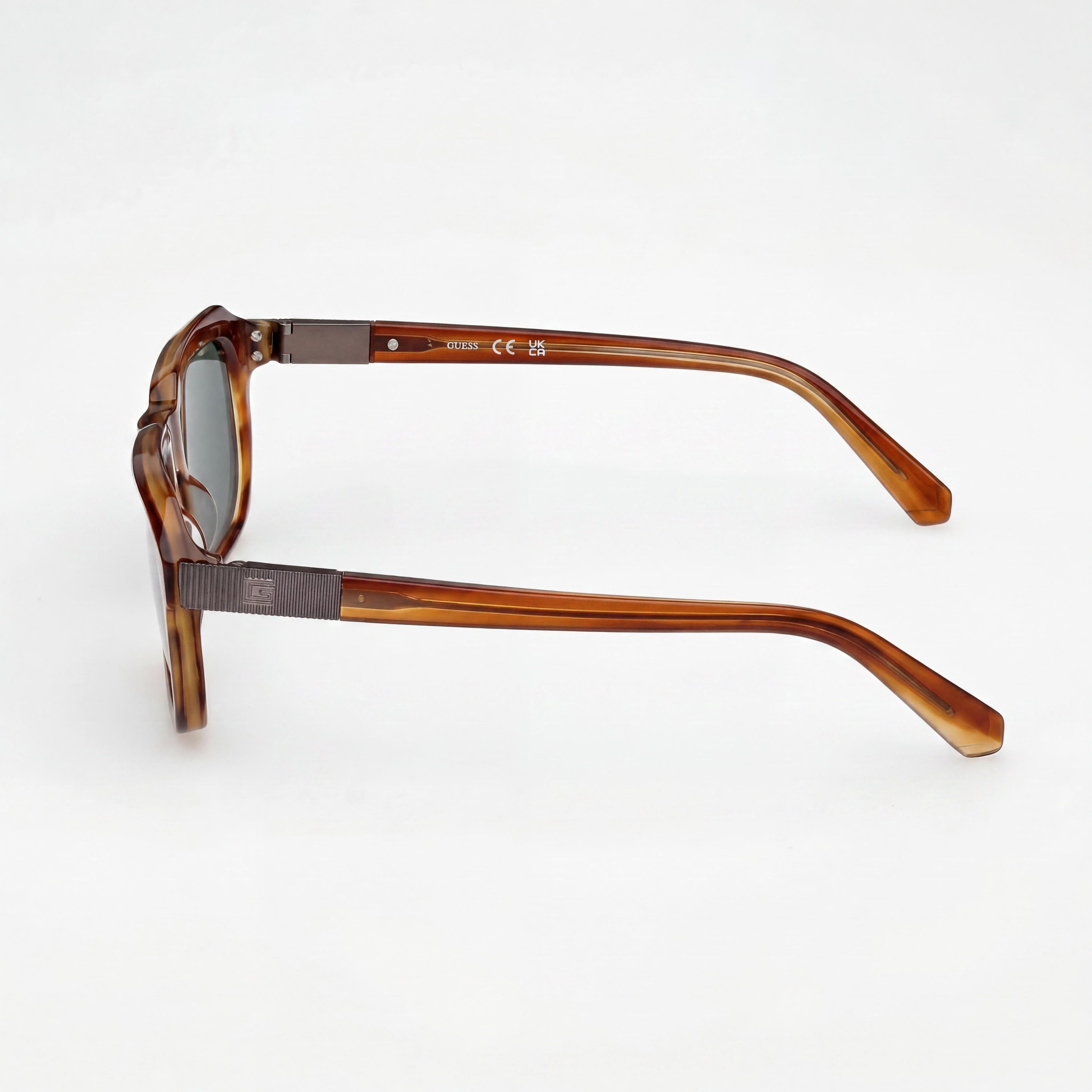 GUESS GU00278 Montura de cuerno marrón claro de plástico para hombre con lentes degradadas marrones claras de policarbonato de 53 mm, Photo 2