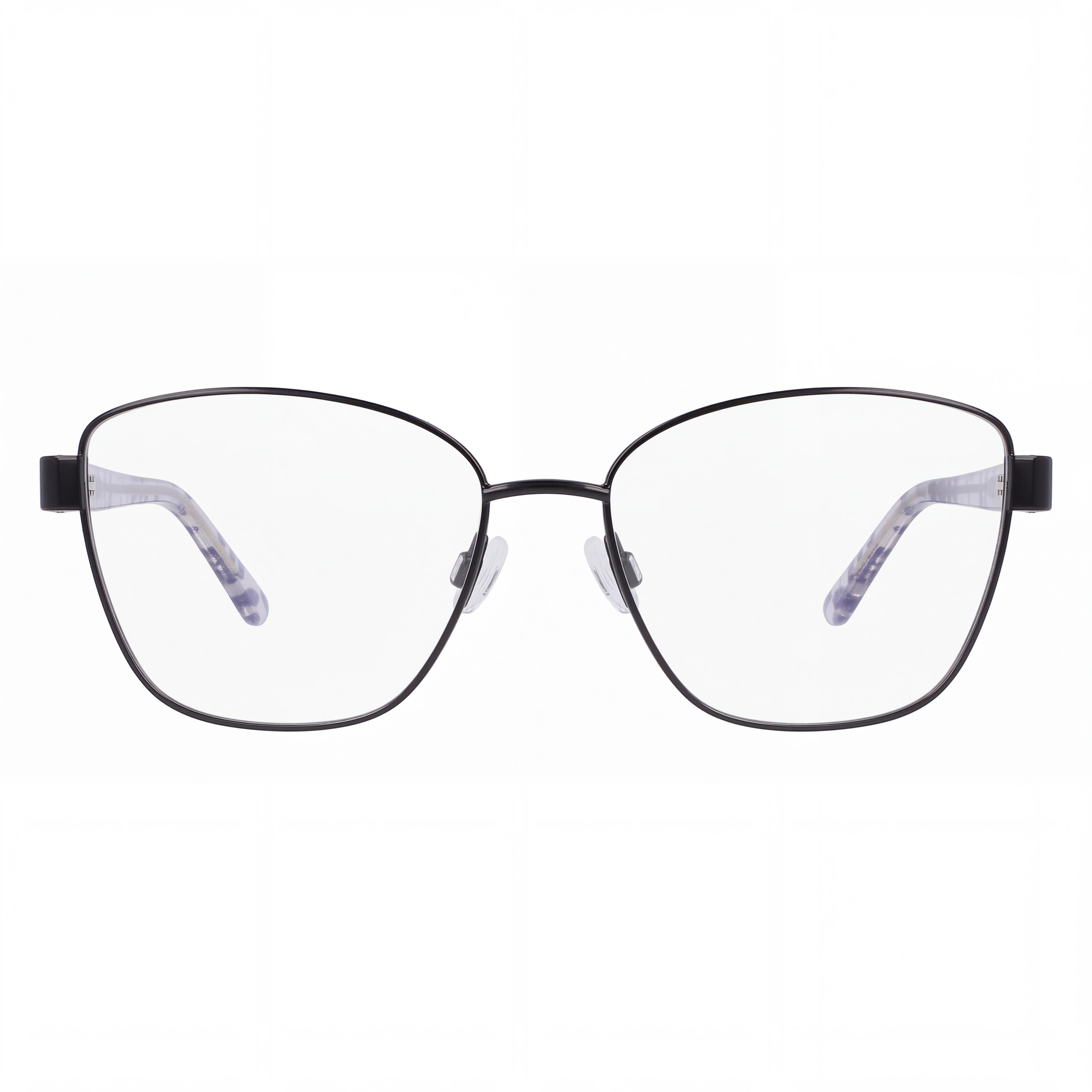 bebe Bb5209 Gafas ópticas para hombre con montura de metal negro azabache y lentes transparentes de 54 mm, Photo 2