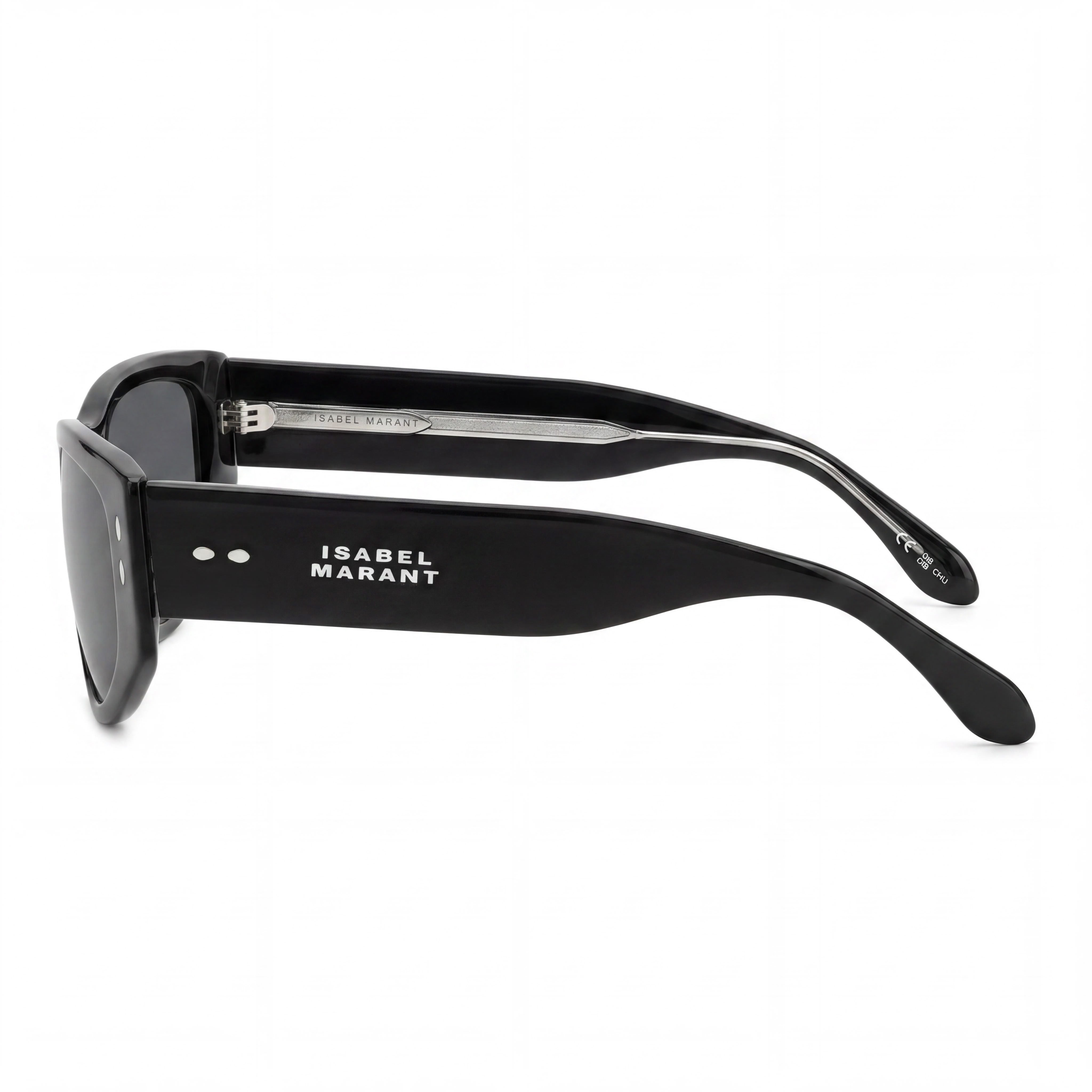Gafas de Sol Informales de Mujer Isabel Marant, Montura de Acetato Negro, Lentes de Policarbonato Gris, Talla 57mm, Photo 3