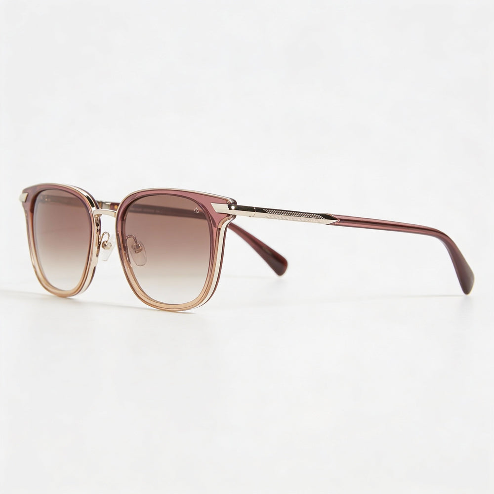 Gafas de sol casuales para mujer rag &amp; bone con montura de metal violeta y lentes azules no polarizadas de 52 mm
