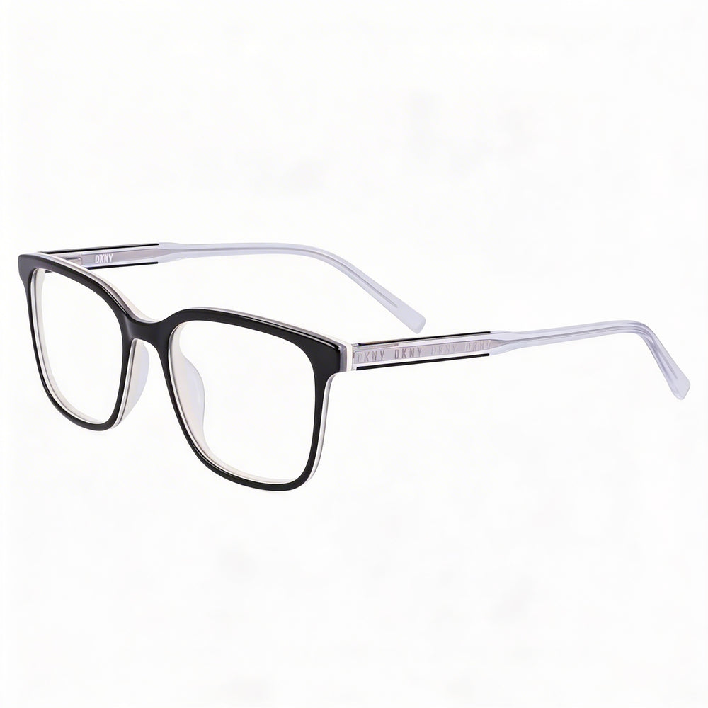 DKNY Casual Women's Black/White Laminate Acetate Ophthalmic Eyeglasses Lens 52mm Bridge 18mm Temples 140mm