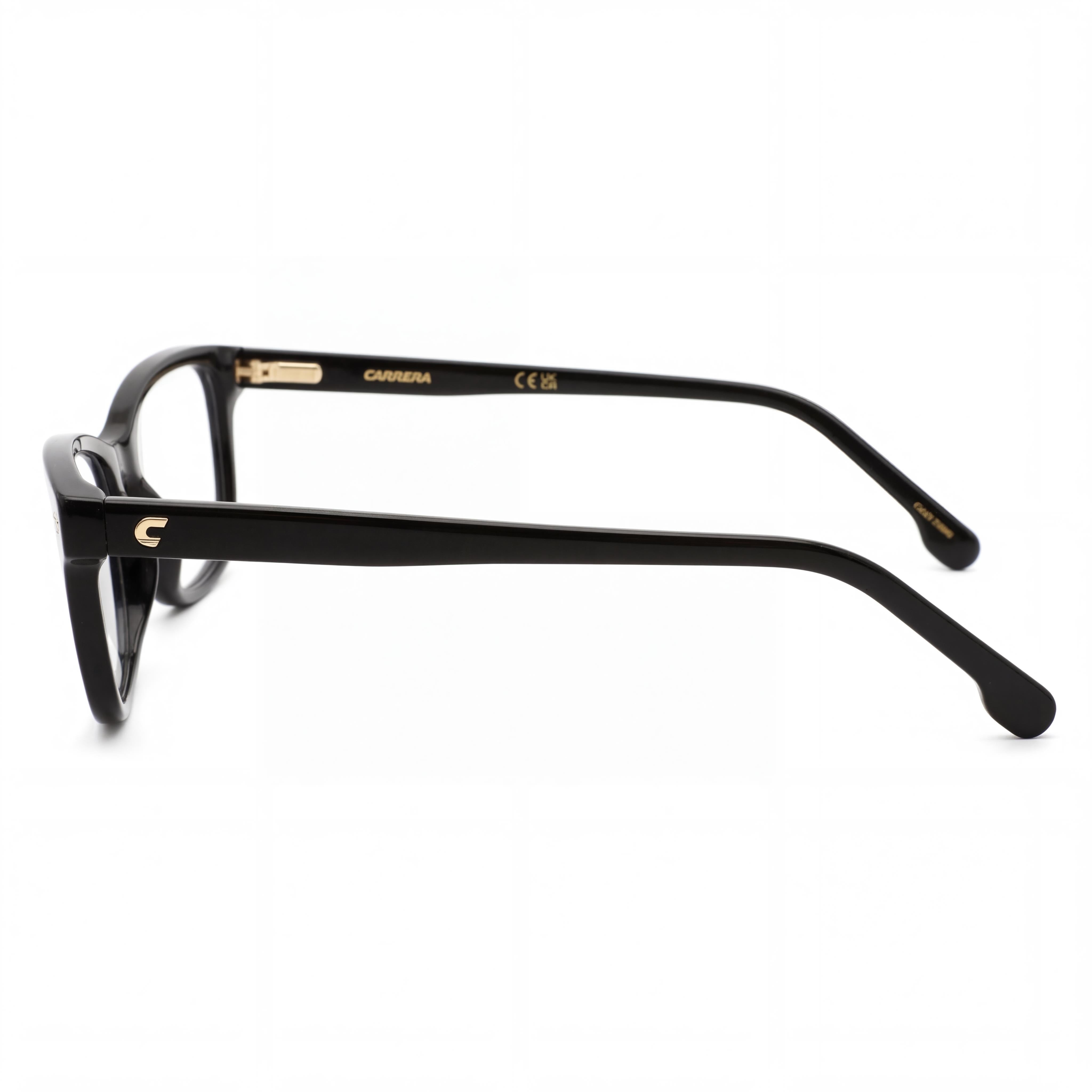 Gafas casuales Carrera de acetato negro para mujer con 51 mm de ancho de lente, 14 mm de puente, 140 mm de patillas, Photo 3