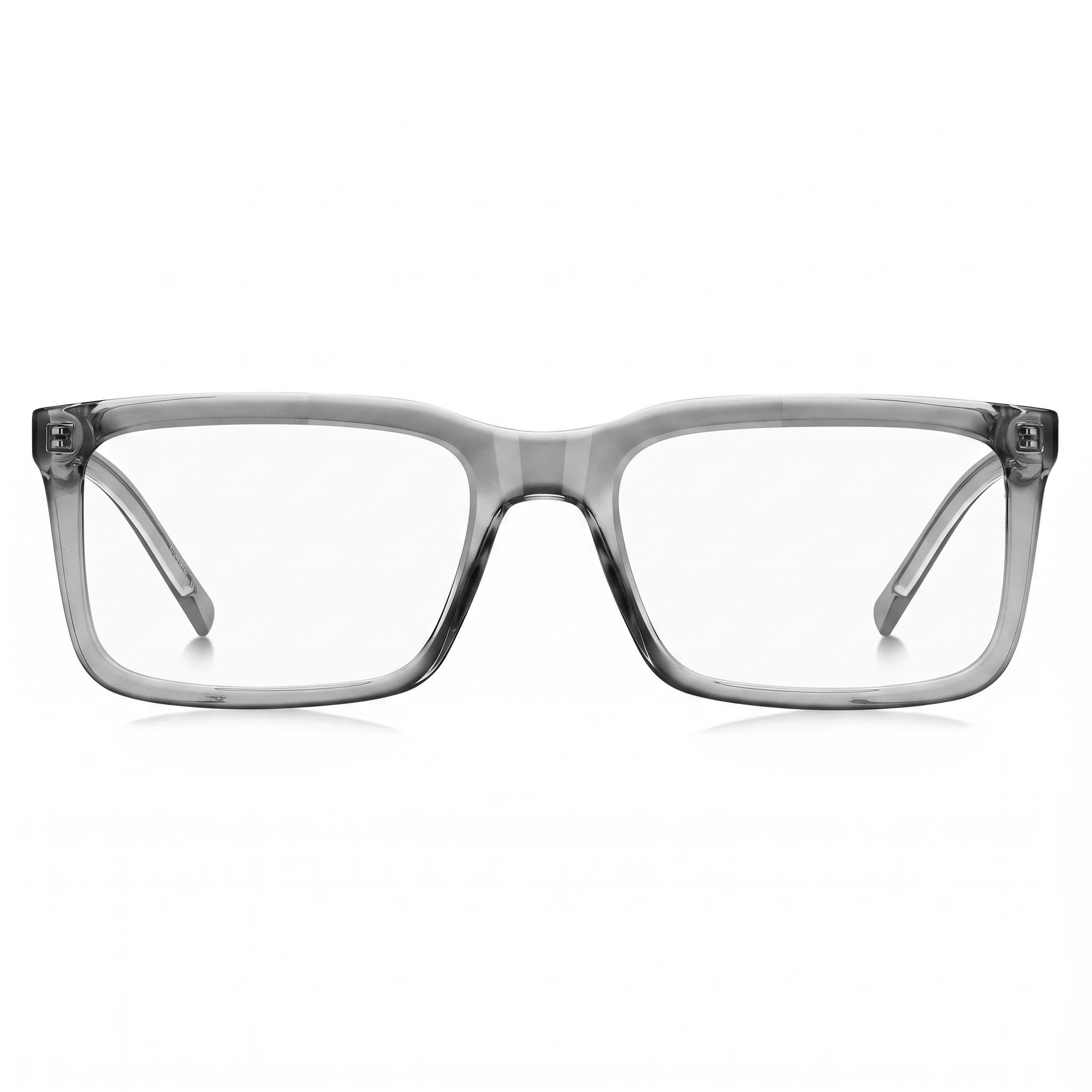 HUGO Modern Men's Eyeglasses with Grey Cellulose Frame and Clear Non-Polarized Lenses 55-19-145, Photo 2