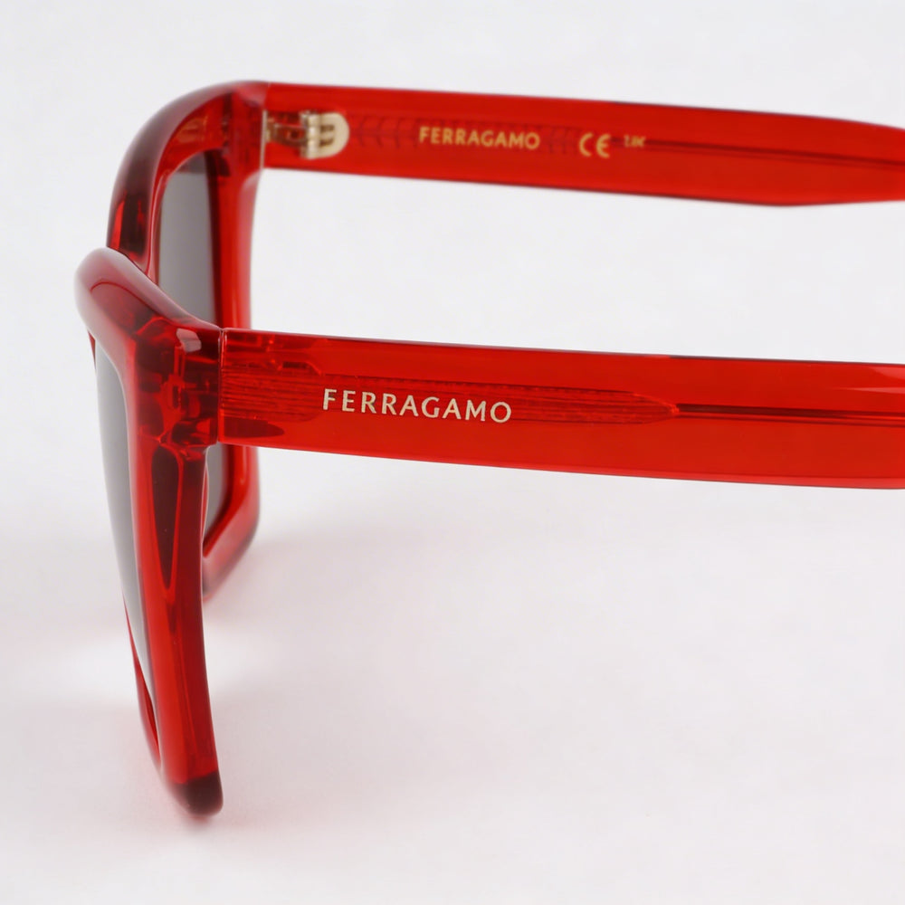 Gafas de acetato rojo transparente Ferragamo Sf2039se para mujer 53-17-145