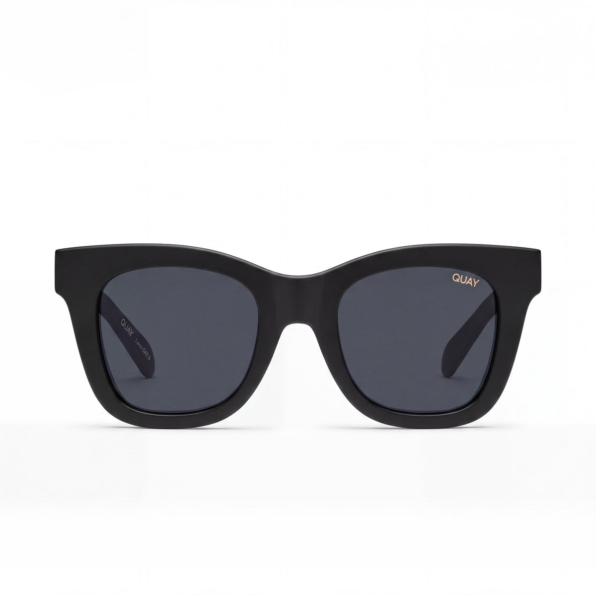 QUAY AUSTRALIA After Hours Unisex Matte Black Smoke Grey Smoked Non-Polarized UV Protected Sunglasses, Temple 150mm, Photo 2