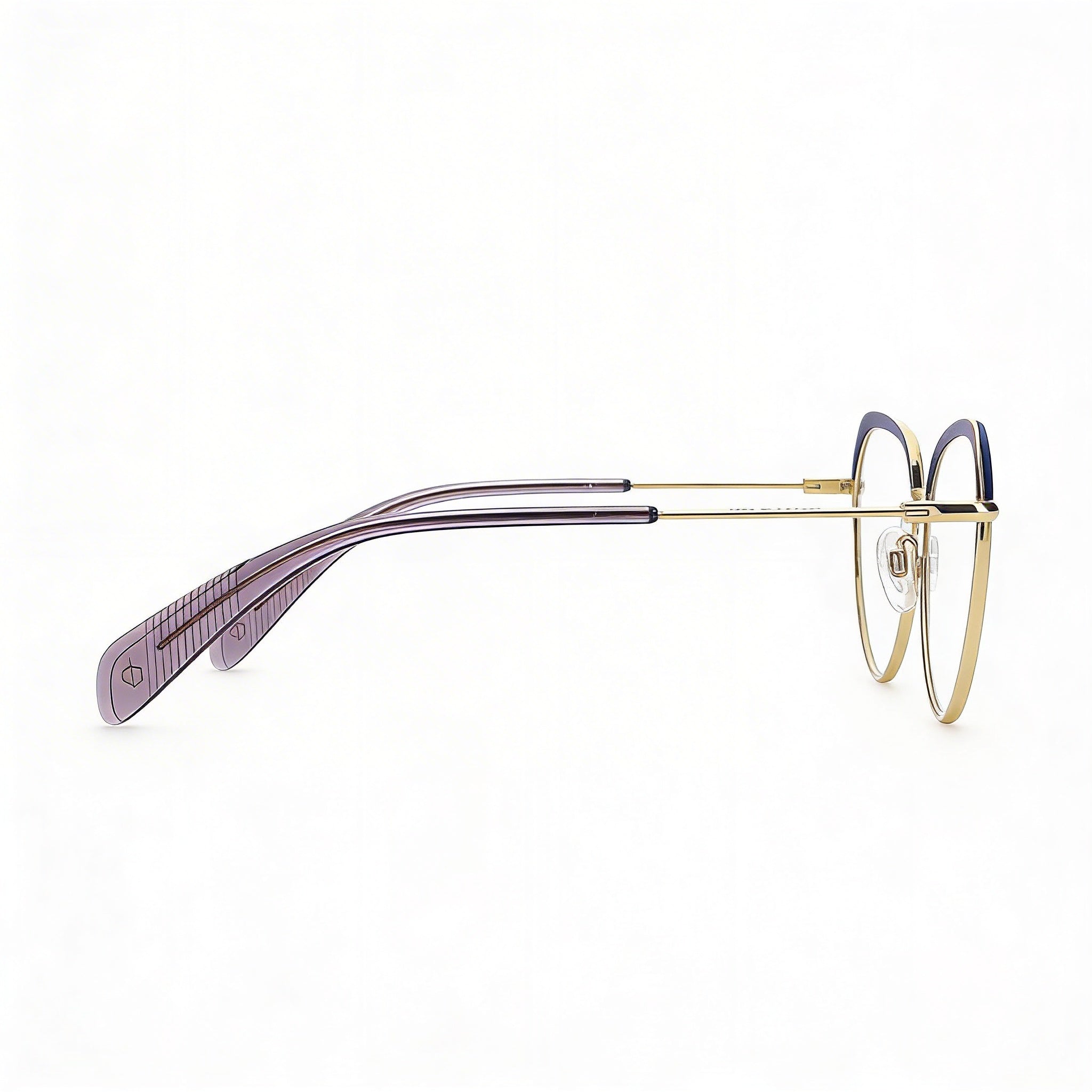 Gafas de sol para mujer rag & bone Rnb3030/G con montura de metal azul y dorado y lentes de policarbonato de 52 mm, Photo 2