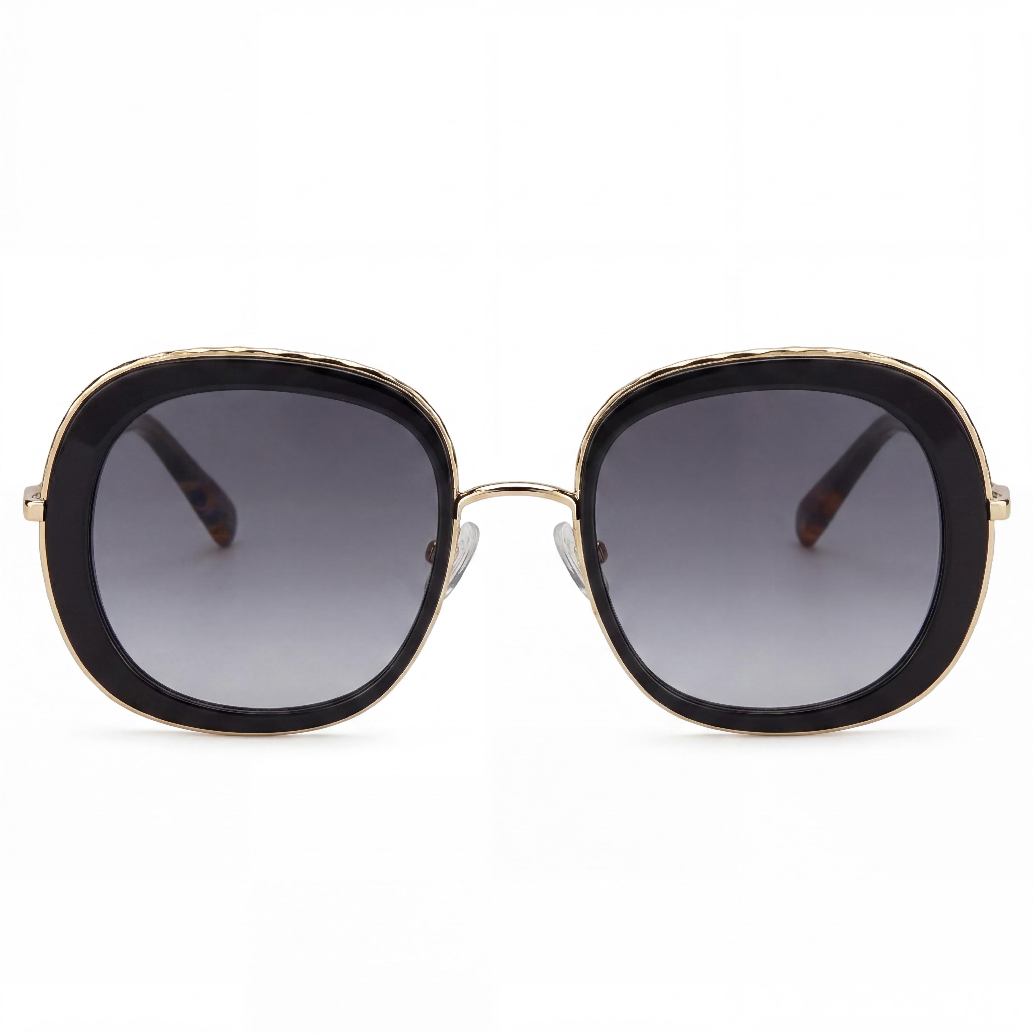 Missoni Classic Women's Rectangular Stainless Steel Sunglasses Grey Shaded Frame Dark Grey Shaded Lens 100% UV Protection 53mm, Photo 2