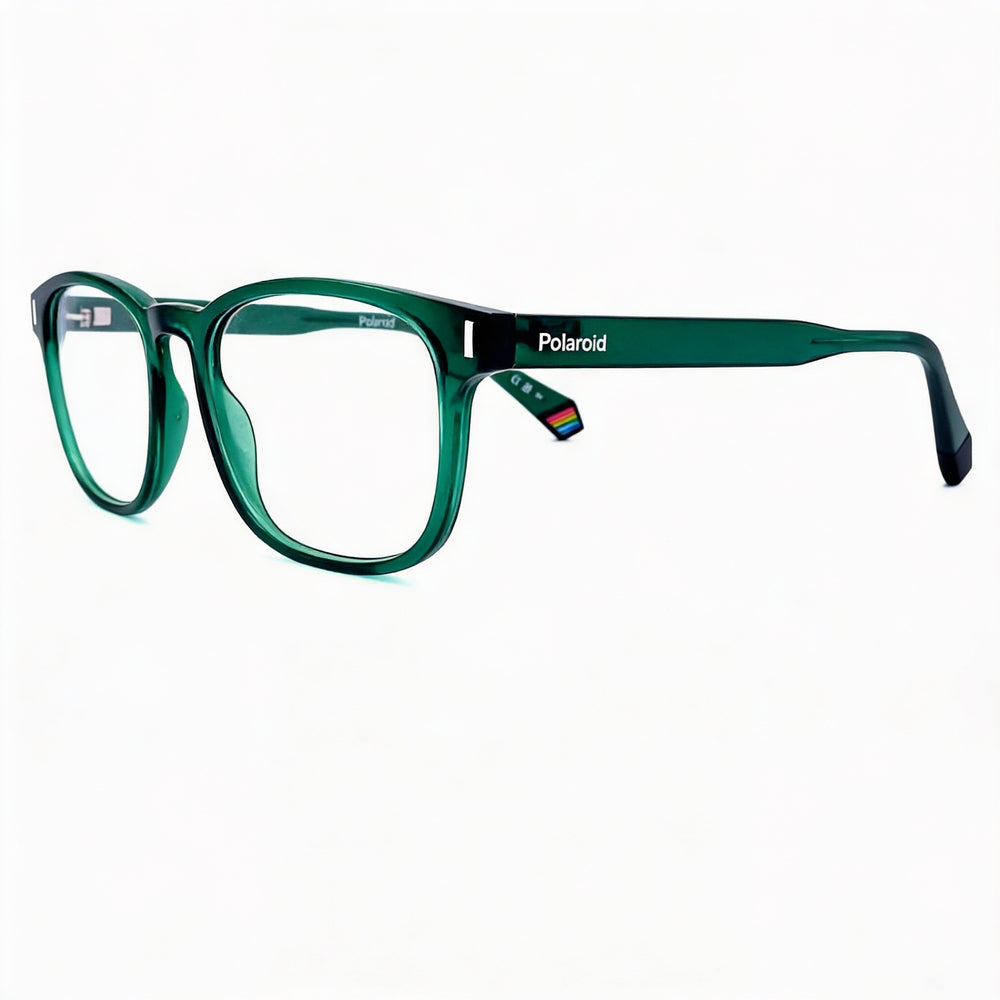 Polaroid Modern Men's Acetate Frame Green Polycarbonate Lens Non-Polarized UV Protection Sunglasses 52mm