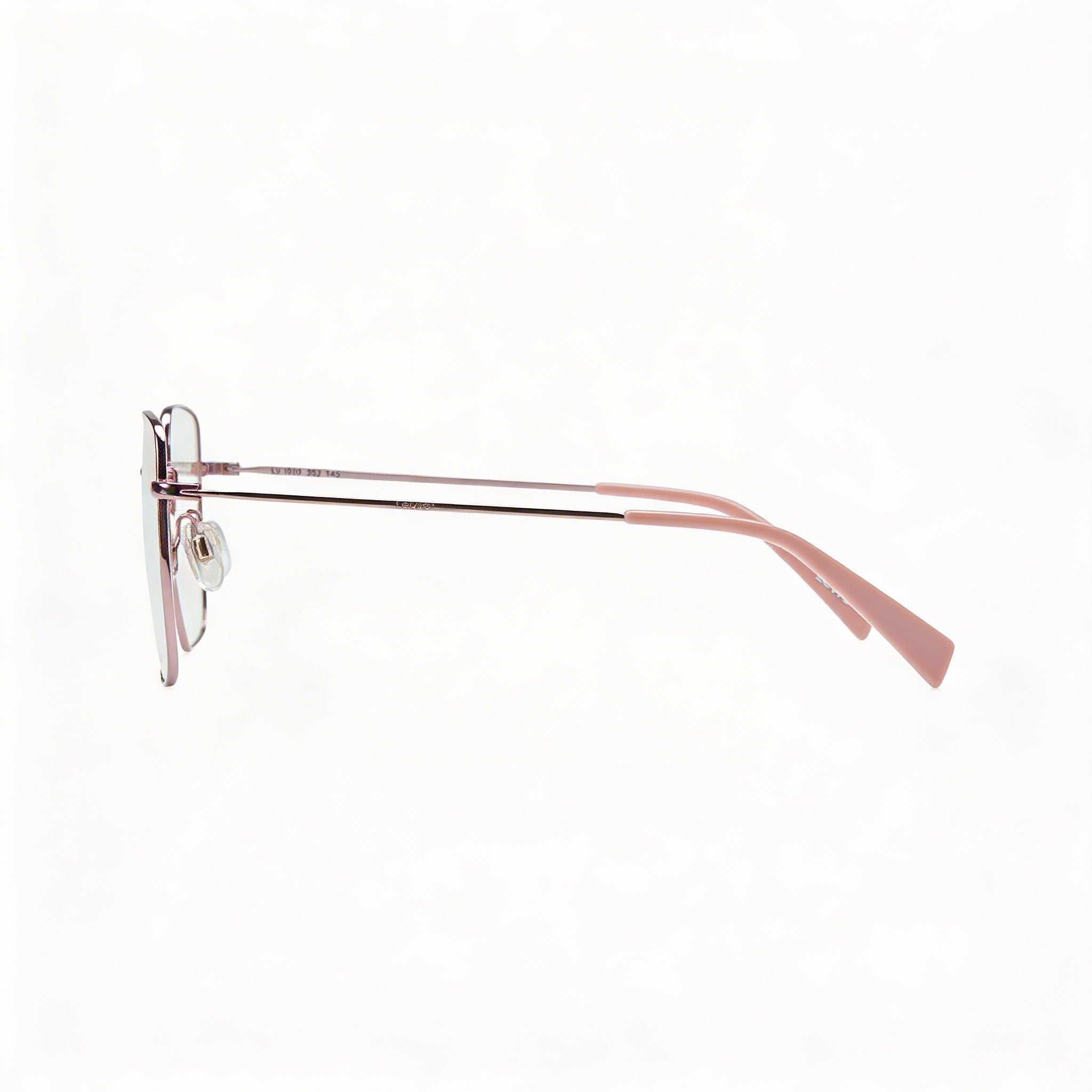 Levi's Lv 1010 Women's Pink Metal Frame Eyeglasses, Size 54mm Lens, 17mm Bridge, 145mm Temple, Photo 3
