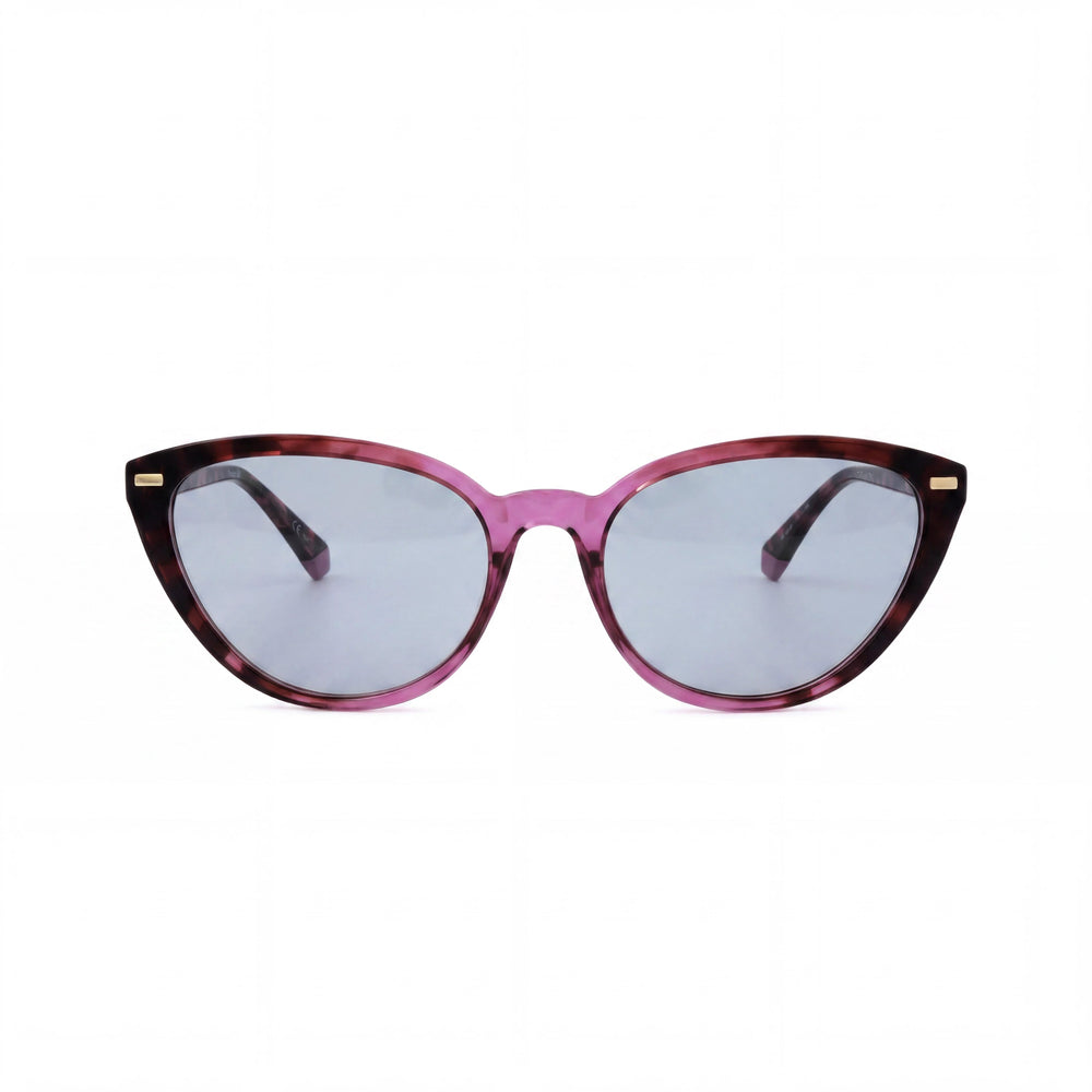 Gafas de sol Polaroid PLD D432 para mujer, estilo ojo de gato, montura completa inyectada, color rosa habano, 53 mm