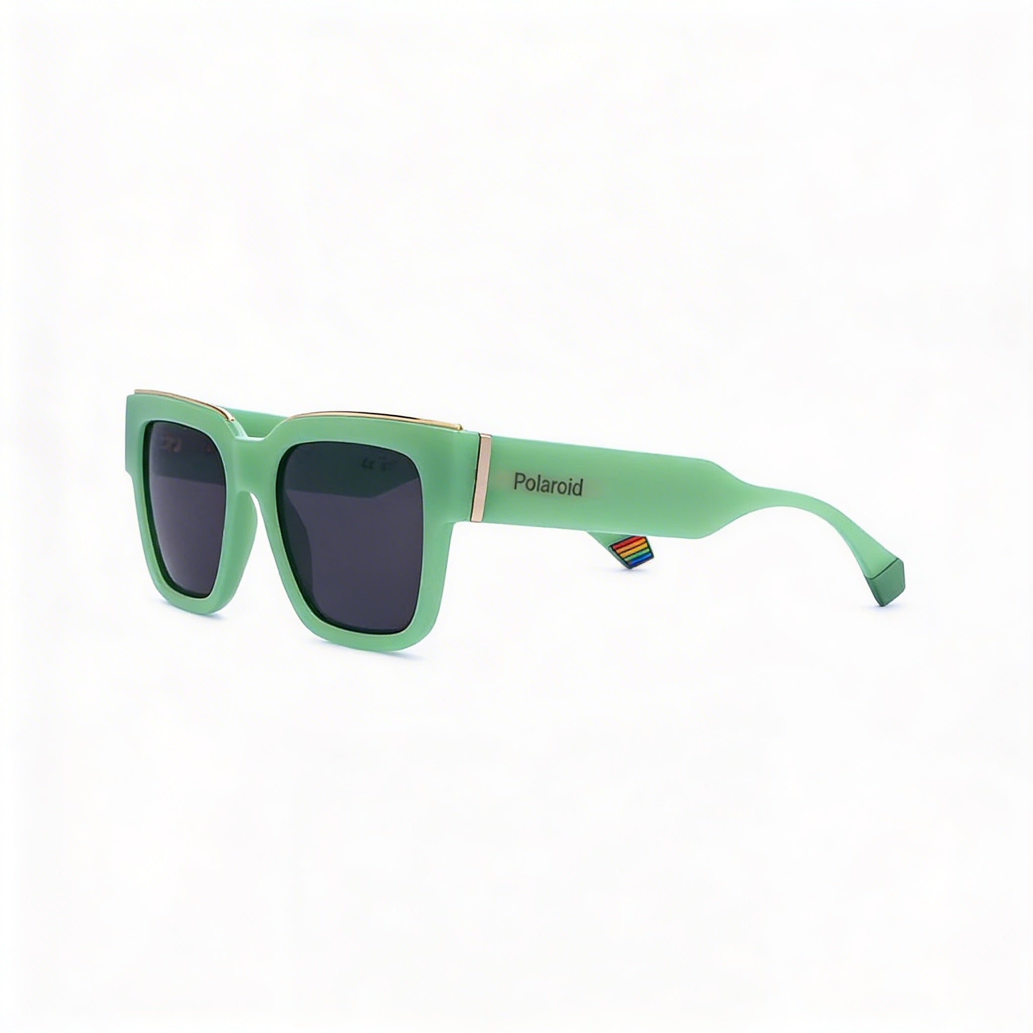 Polaroid Casual Unisex Green Polycarbonate Frame Grey Polycarbonate Lens UV Protected Sunglasses 52-18-140, Photo 2
