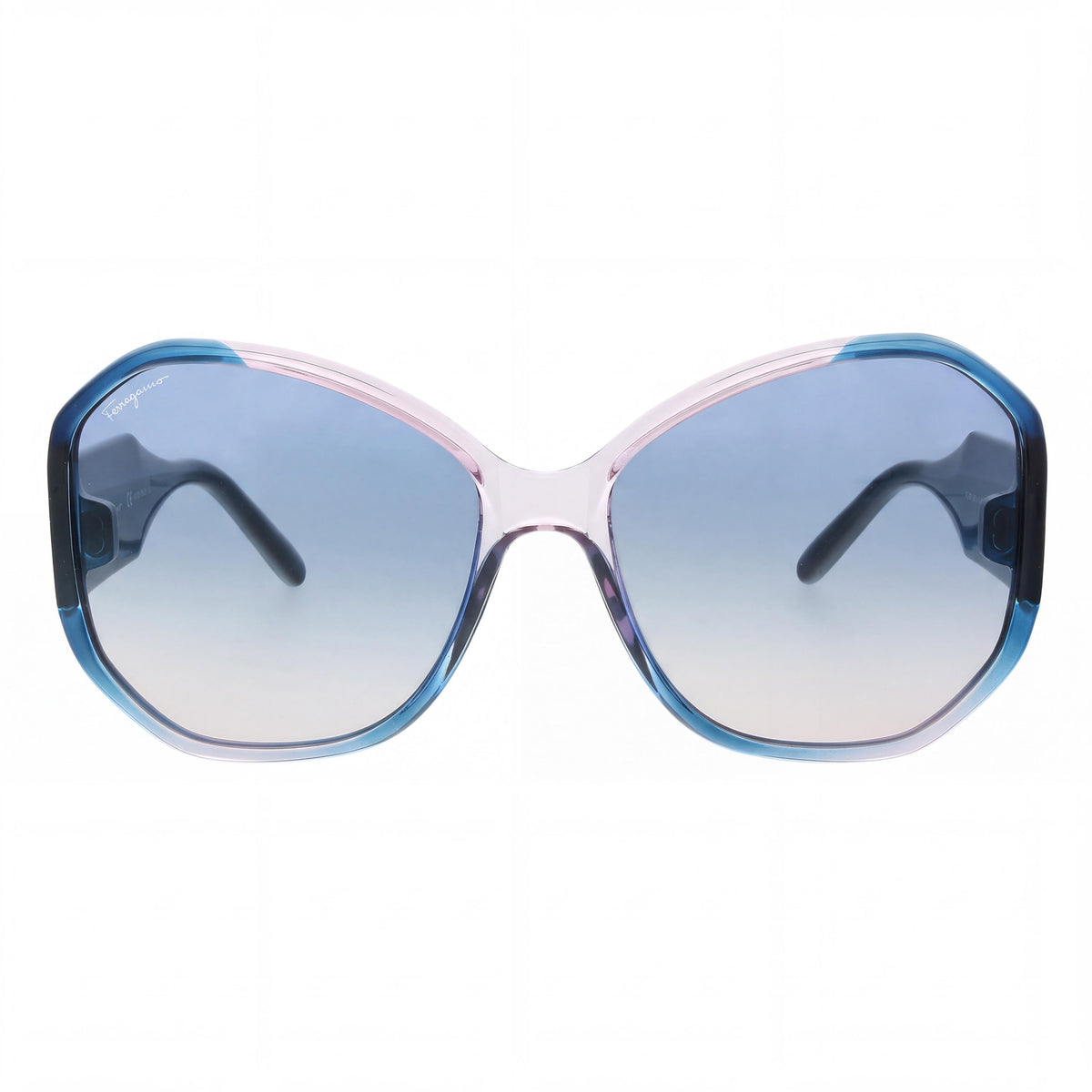 Salvatore SF942S Women's Oversized Antique Classic Acetate Blue Antique Rose Gradient Sunglasses 61mm UV Protection, Photo 2
