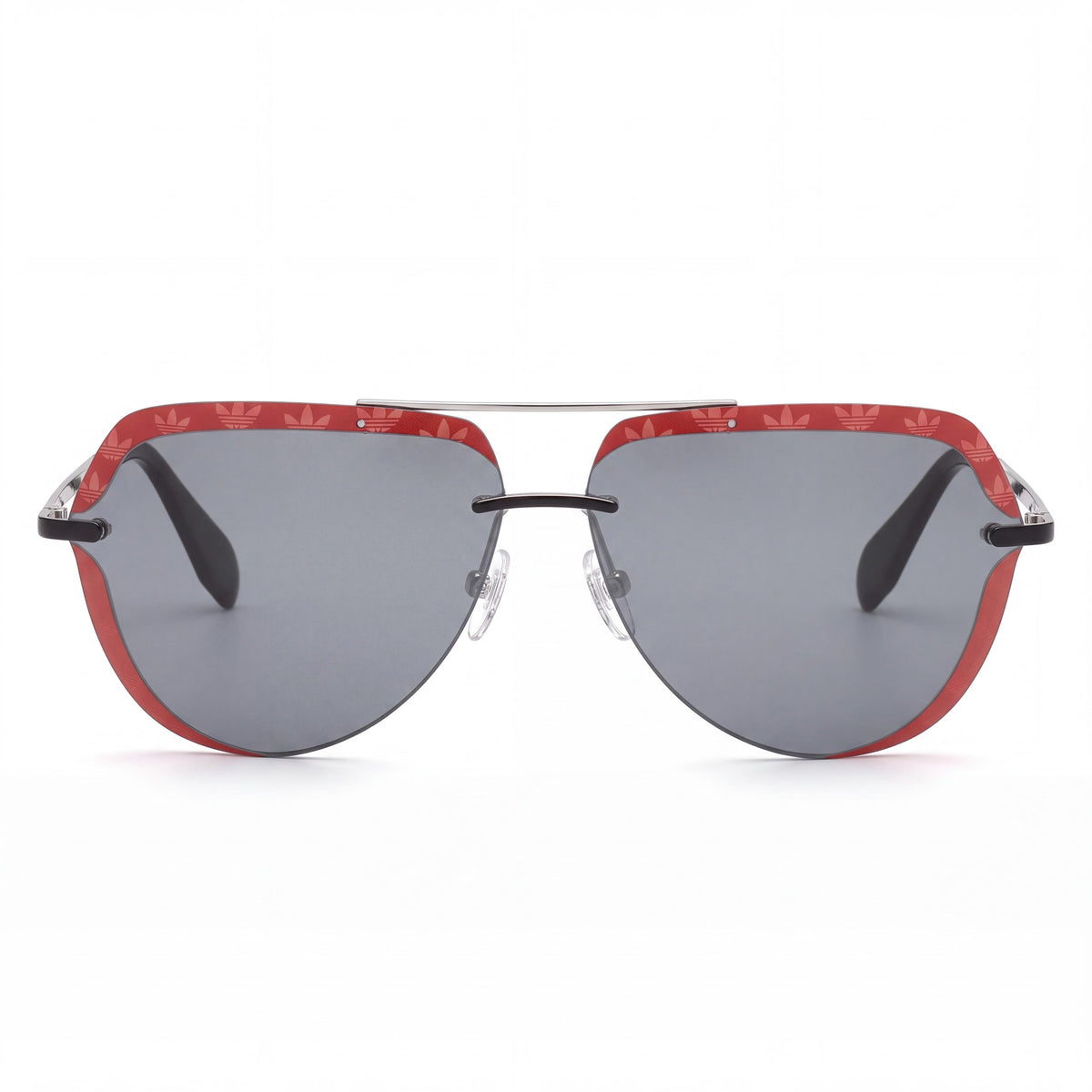 Gafas de sol adidas Originals OR0018 casual unisex con montura metálica y lentes de espejo en rojo, negro y gris de 63 mm, Photo 2