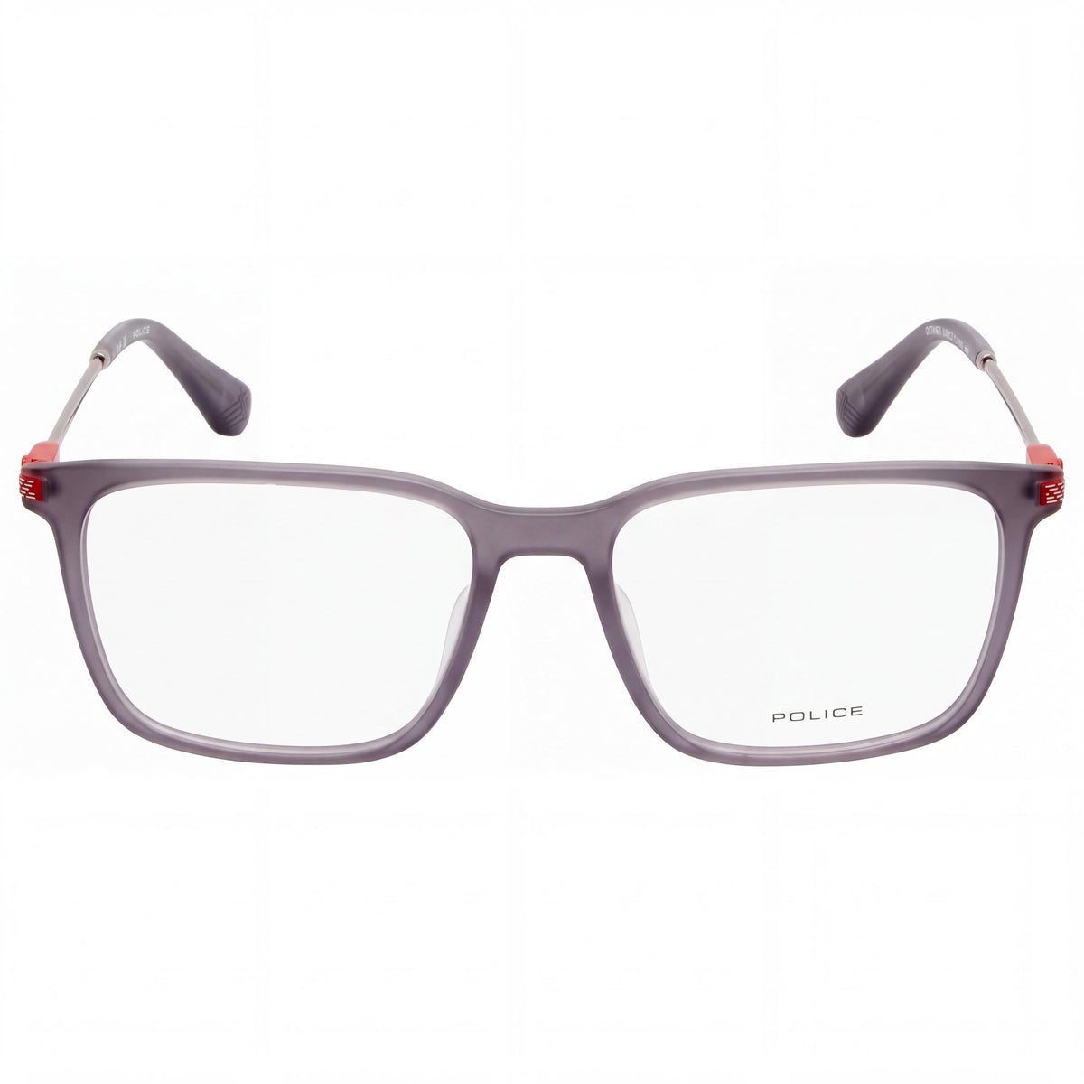 Gafas graduadas Police Vplg77 para hombre, cuadradas, de acetato y metal combinados, color gris transparente, tamaño 53-17-145, Photo 2