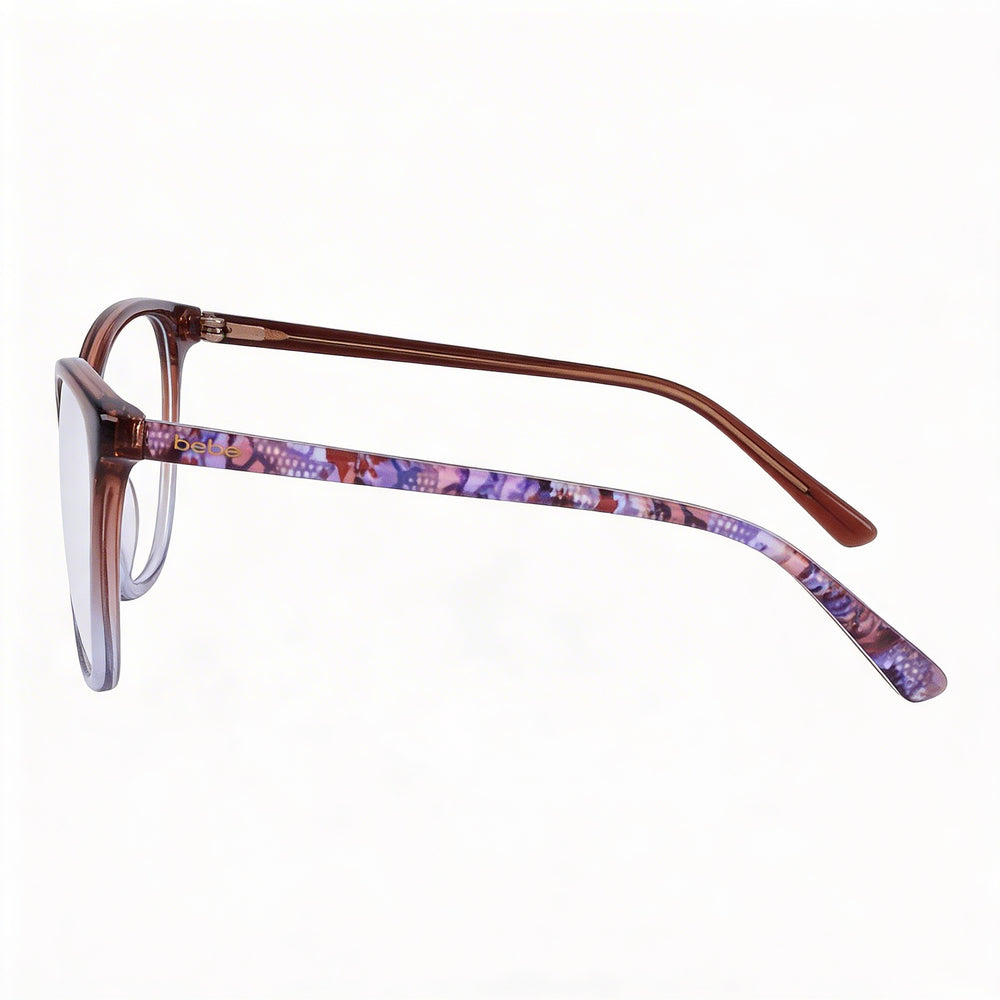 bebe Bb5206 Women's Acetate Eyeglasses with Topaz Frame and Non- Lenses 53-17-135