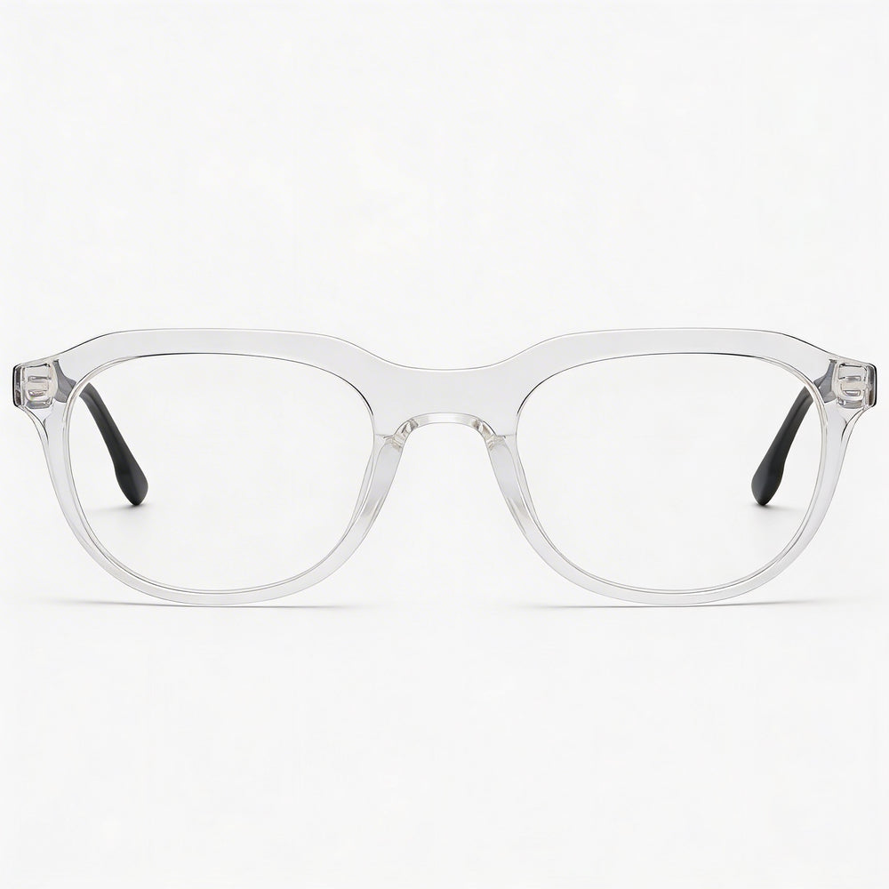 Gafas unisex MCALLISTER Mc4537 con montura de acetato cristalino y lentes de policarbonato transparente (50-21-140)
