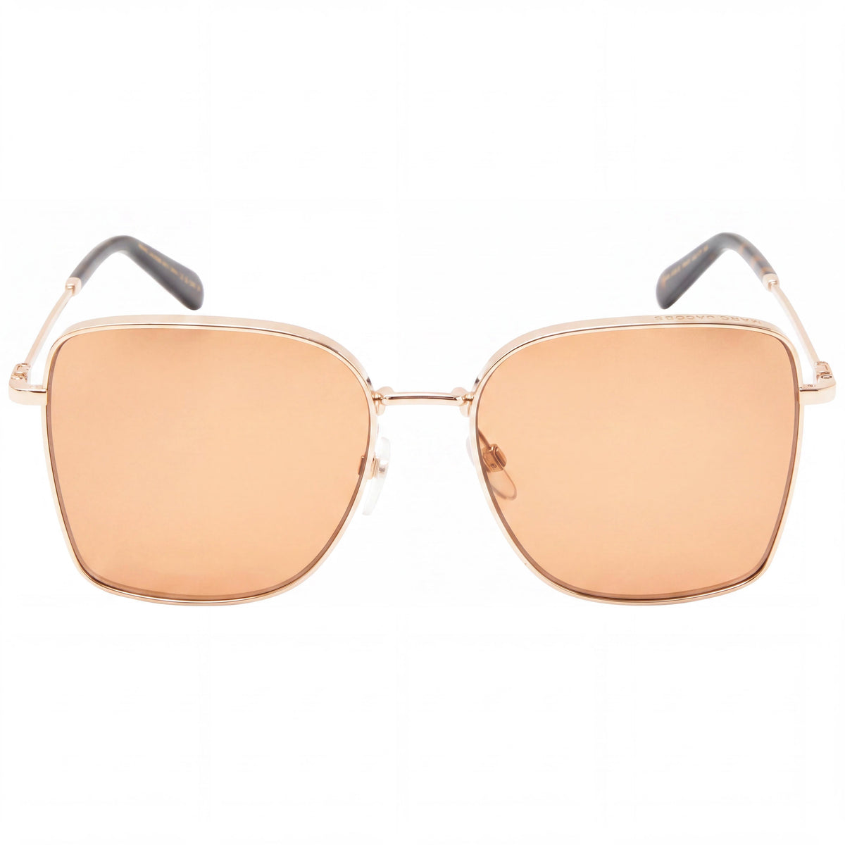 Gafas de sol clásicas de mujer Marc Jacobs con montura de metal marrón dorado y lentes marrón dorado, 50 mm de ancho de lente, Photo 2