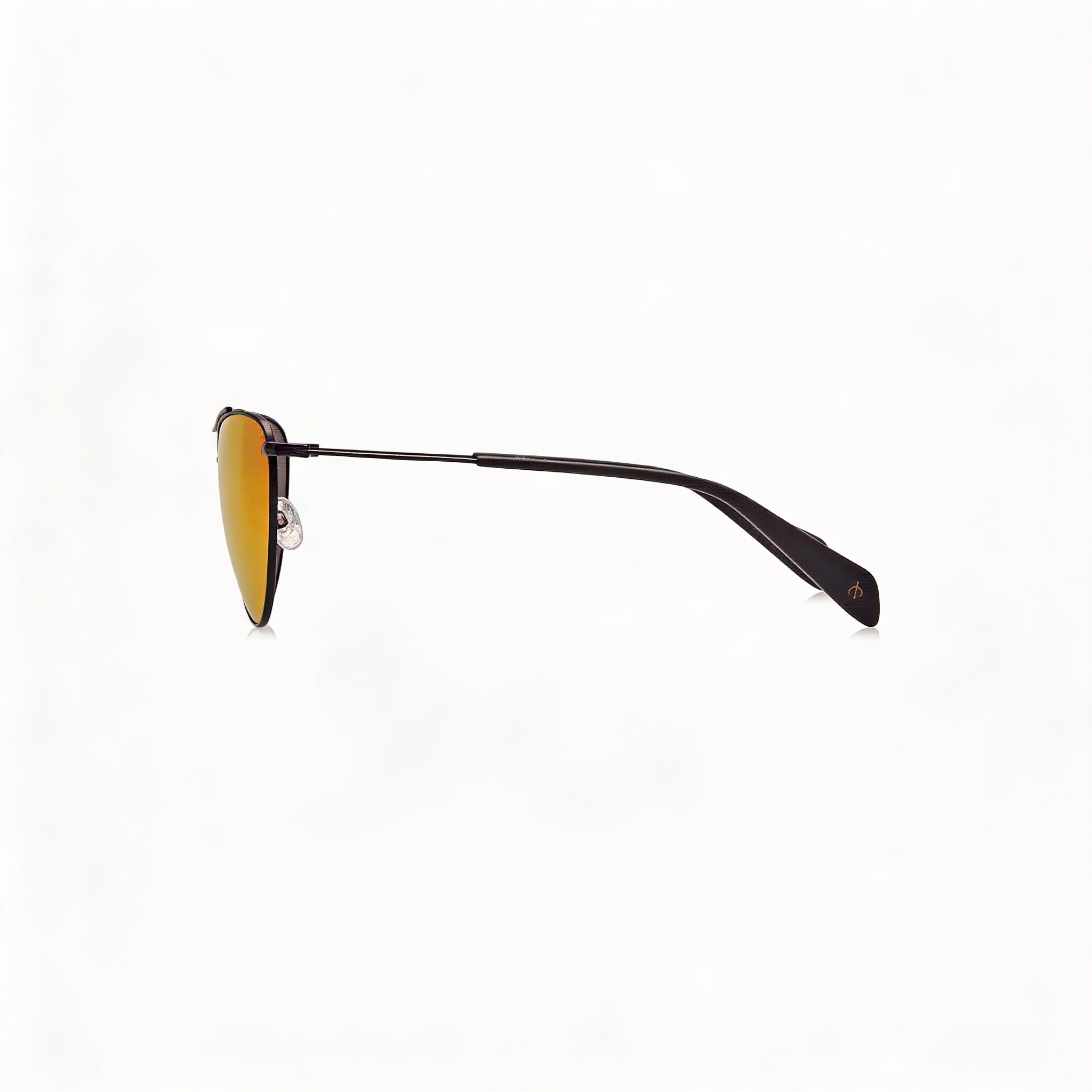 rag & bone Gafas de Sol Casual Pilot de Acero Inoxidable Color Negro Mate Naranja Multicapa para Mujer 58-16-140, Photo 3