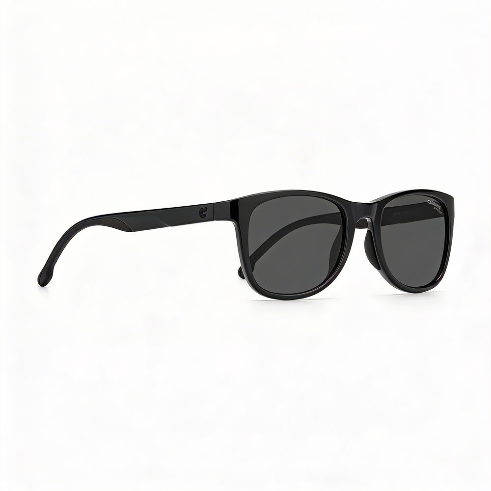 Carrera 8054/S Unisex Sunglasses featuring Black Polyamide Frame and Black Polycarbonate Lenses - Size 52-21-145mm