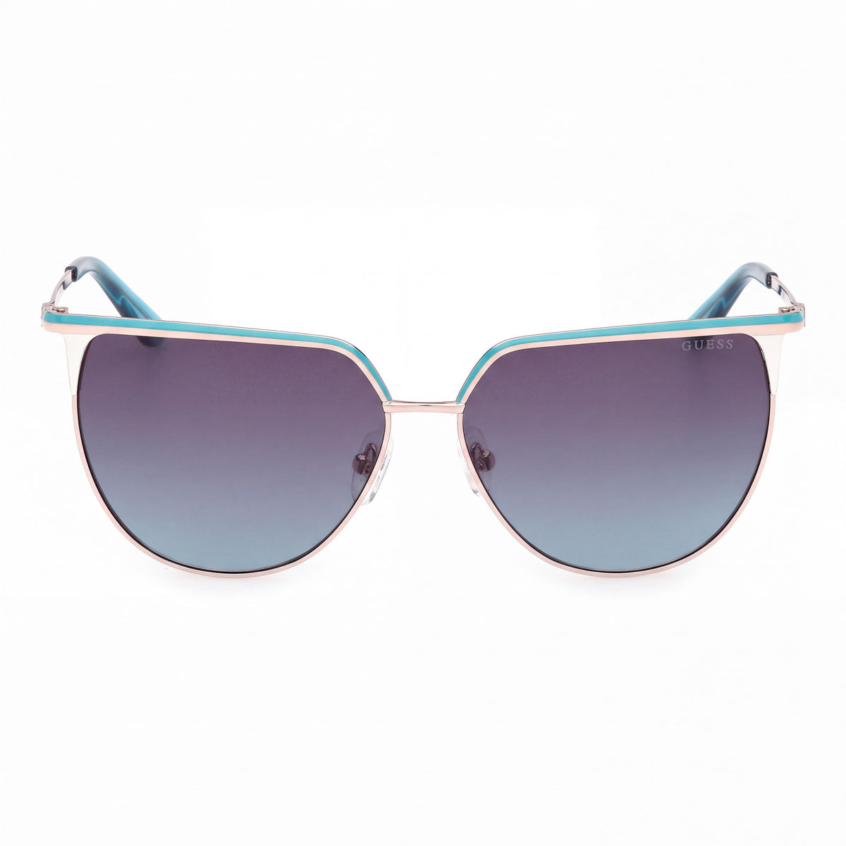 Gafas de sol cuadradas de acetato de GUESS by Marciano para mujer, a la moda, color rosa-Habana, lente marrón degradado, ancho de 58 mm, Photo 2