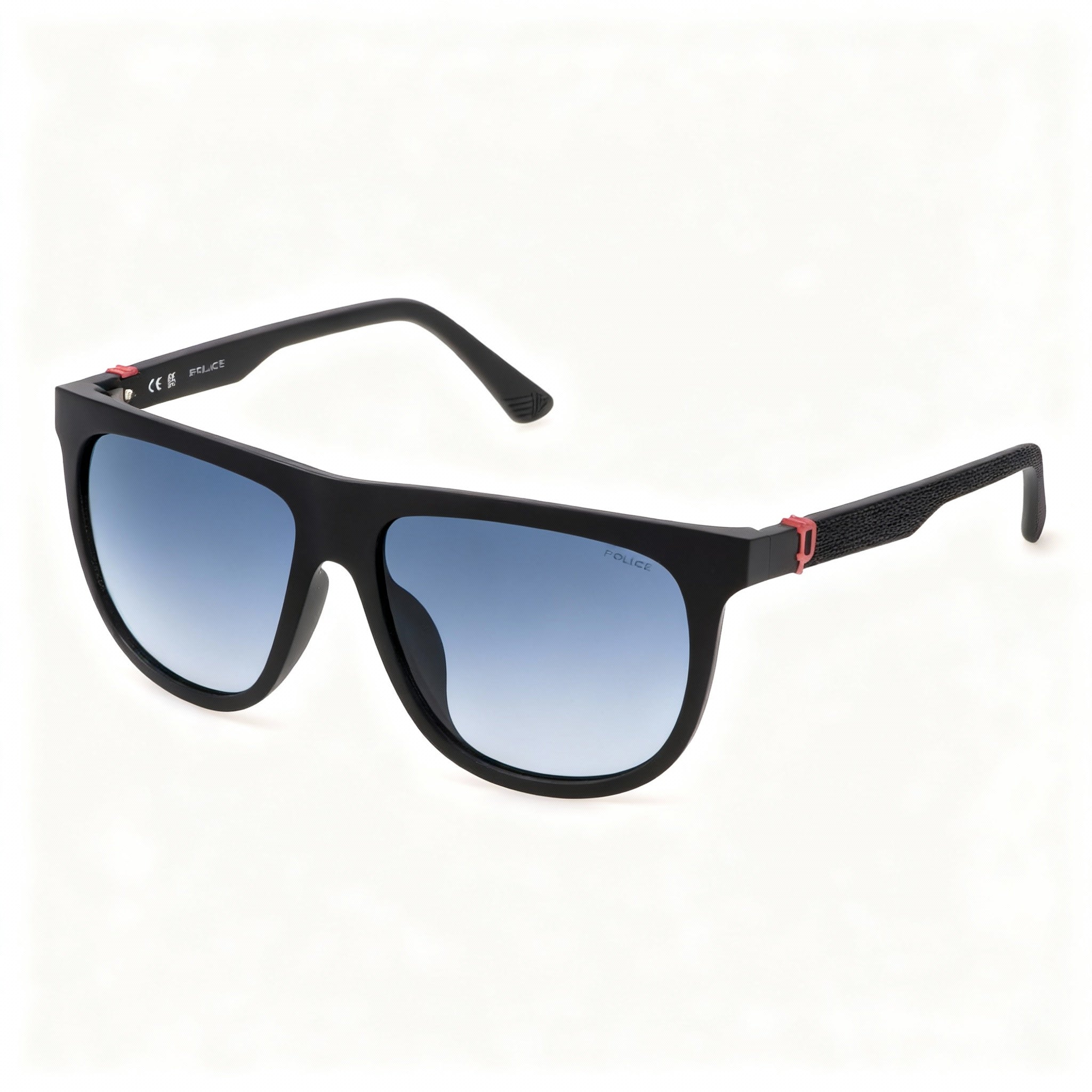 Police SPLN33 Men's Injected Non-Polarized Sunglasses, Sanblasted Gold Matt Blue Frame, Blue Gradient Lens, Size 7, Photo 3