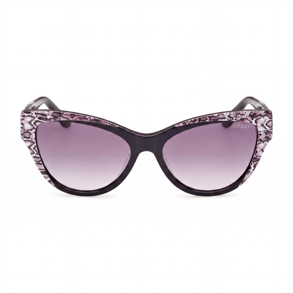 GUESS Modern Men's Acetate Sunglasses Shiny Black Gradient Smoke Lenses UV 400 (56-17-140)