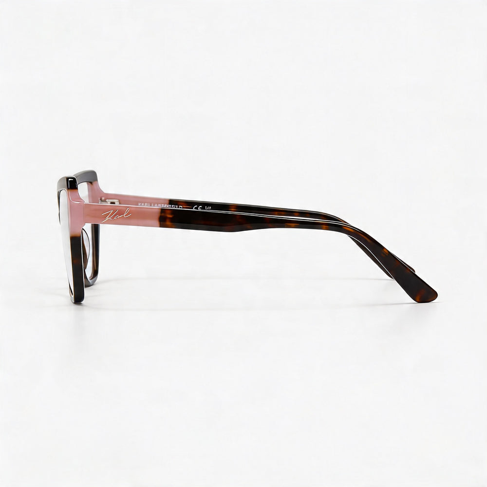 KARL LAGERFELD KL6131 Gafas de sol modernas de acetato para mujer en carey oscuro rosa 53 mm
