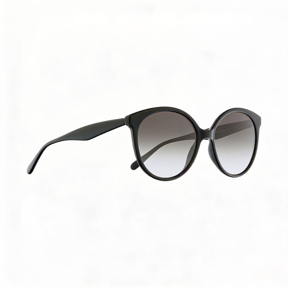 Gafas de sol redondas de plástico negro Salvatore Ferragamo Sf1071s para mujer, lentes grises degradadas, protección UV de 58 mm