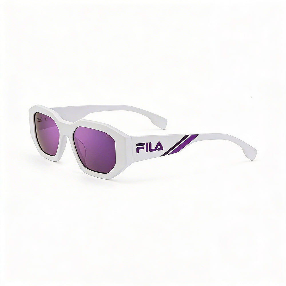 Gafas de sol FILA modernas unisex con montura de acetato y lentes de policarbonato - Ancho de lente de 54 mm, puente de 18 mm, patilla de 140 mm